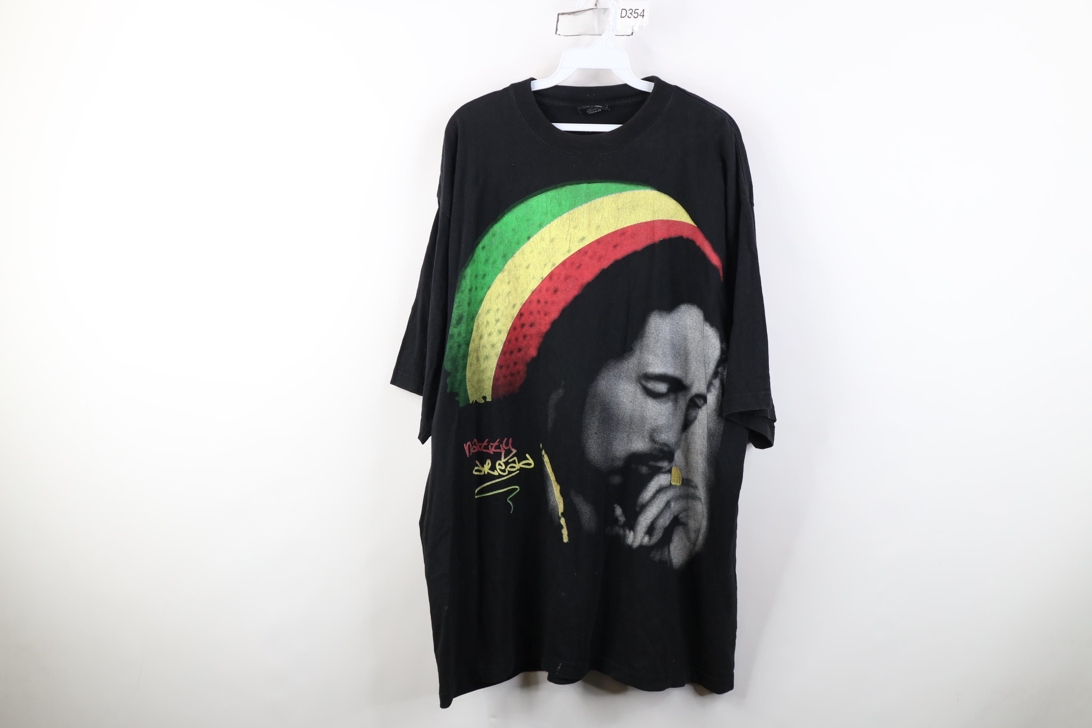 Vintage Vintage Y2K Streetwear Bob Marley Jumbo Print T-Shirt Black Size US XXL / EU 58 / 5 - 1 Thumbnail