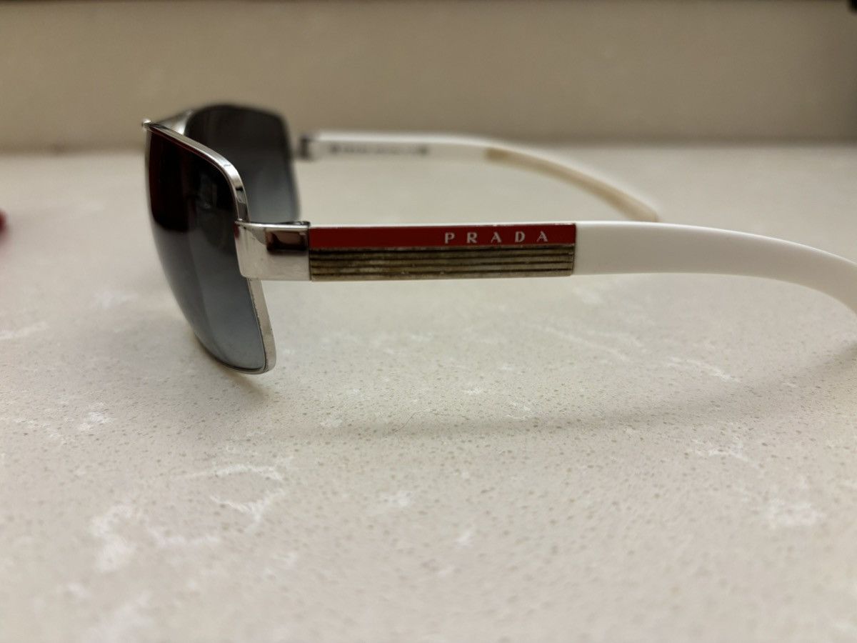 Prada Prada Linea Rossa PS54IS Rectangle Sunglasses White Size ONE SIZE - 3 Thumbnail