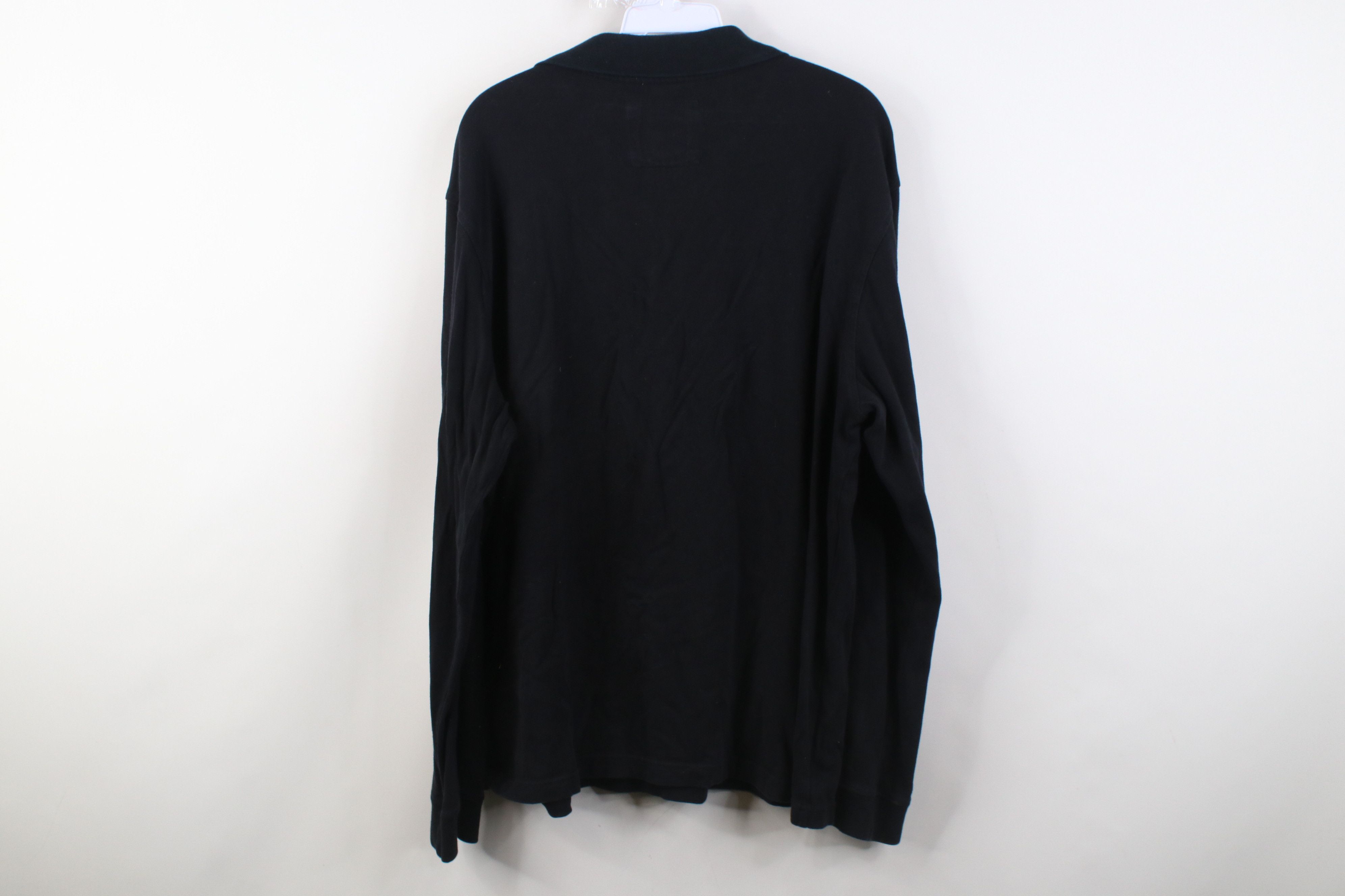 Vintage Vintage 90s Y2K Streetwear Knit Long Sleeve Rugby Polo Black Size US L / EU 52-54 / 3 - 11 Thumbnail