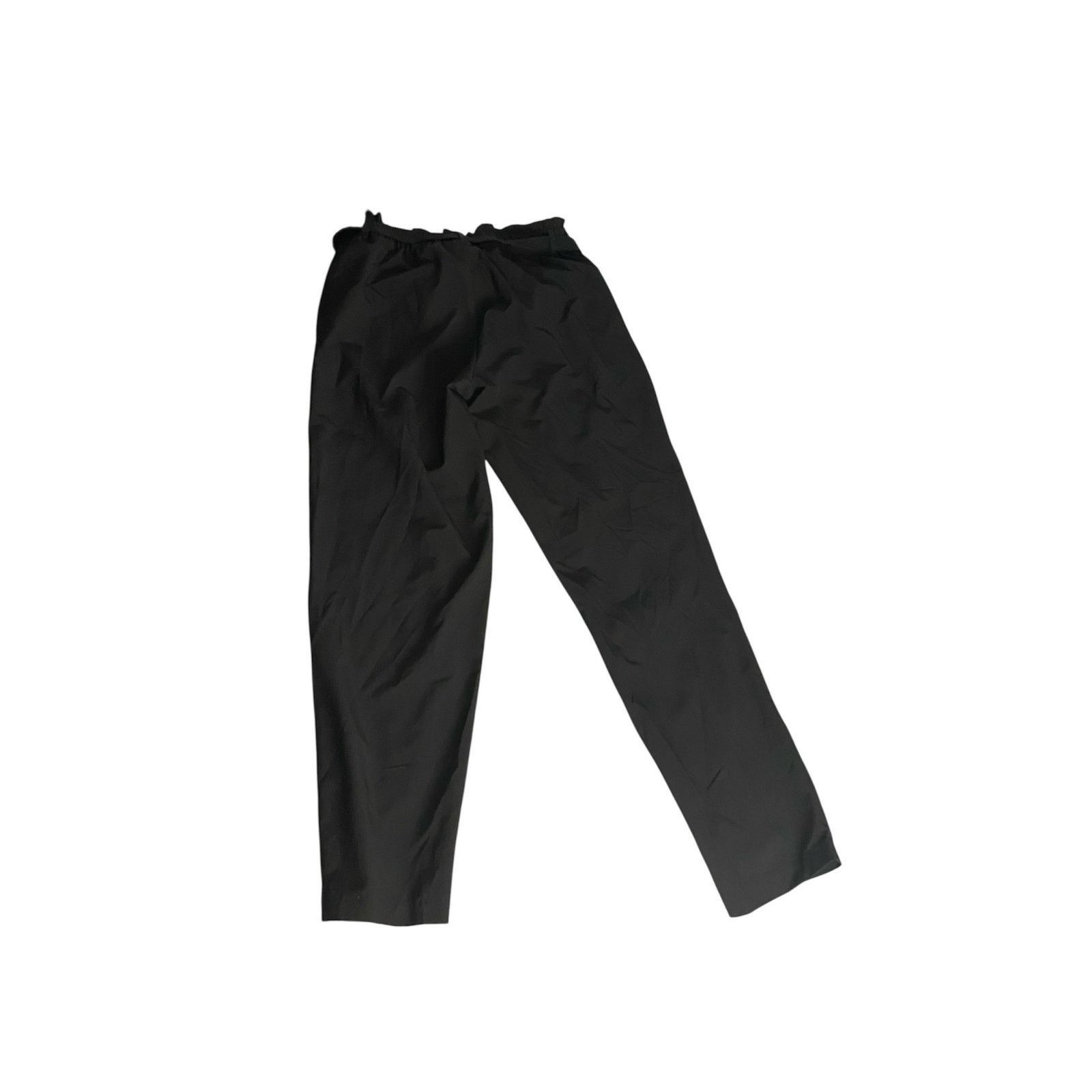 Other Minimalist Black Paperbag Waist Tie Front Trousers Modern M Size 26" / US 2 / IT 38 - 6 Thumbnail