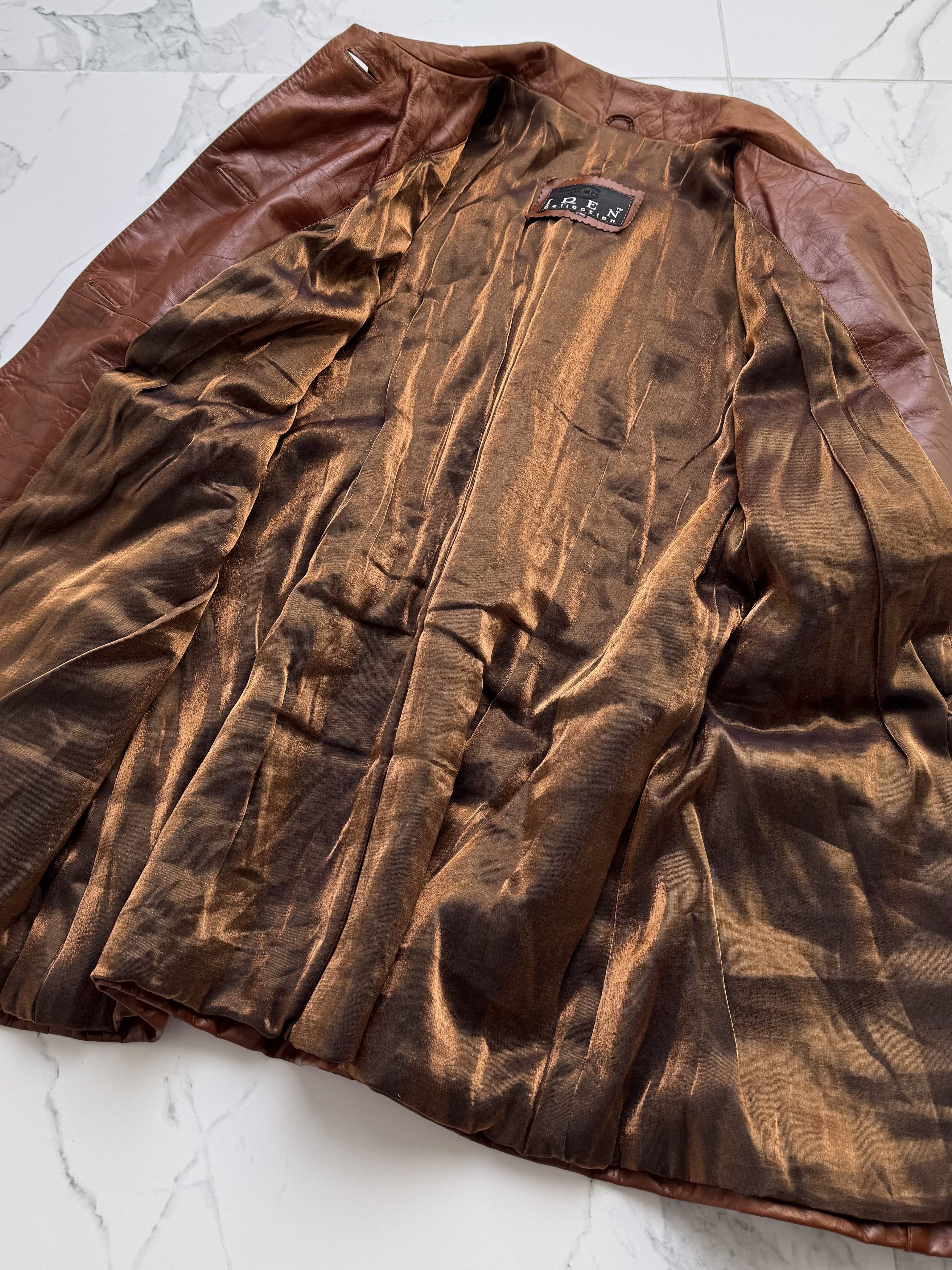 Genuine Leather Vintage Leather Utility Jacket Women Safari Retro Buttoned Size M / US 6-8 / IT 42-44 - 8 Thumbnail