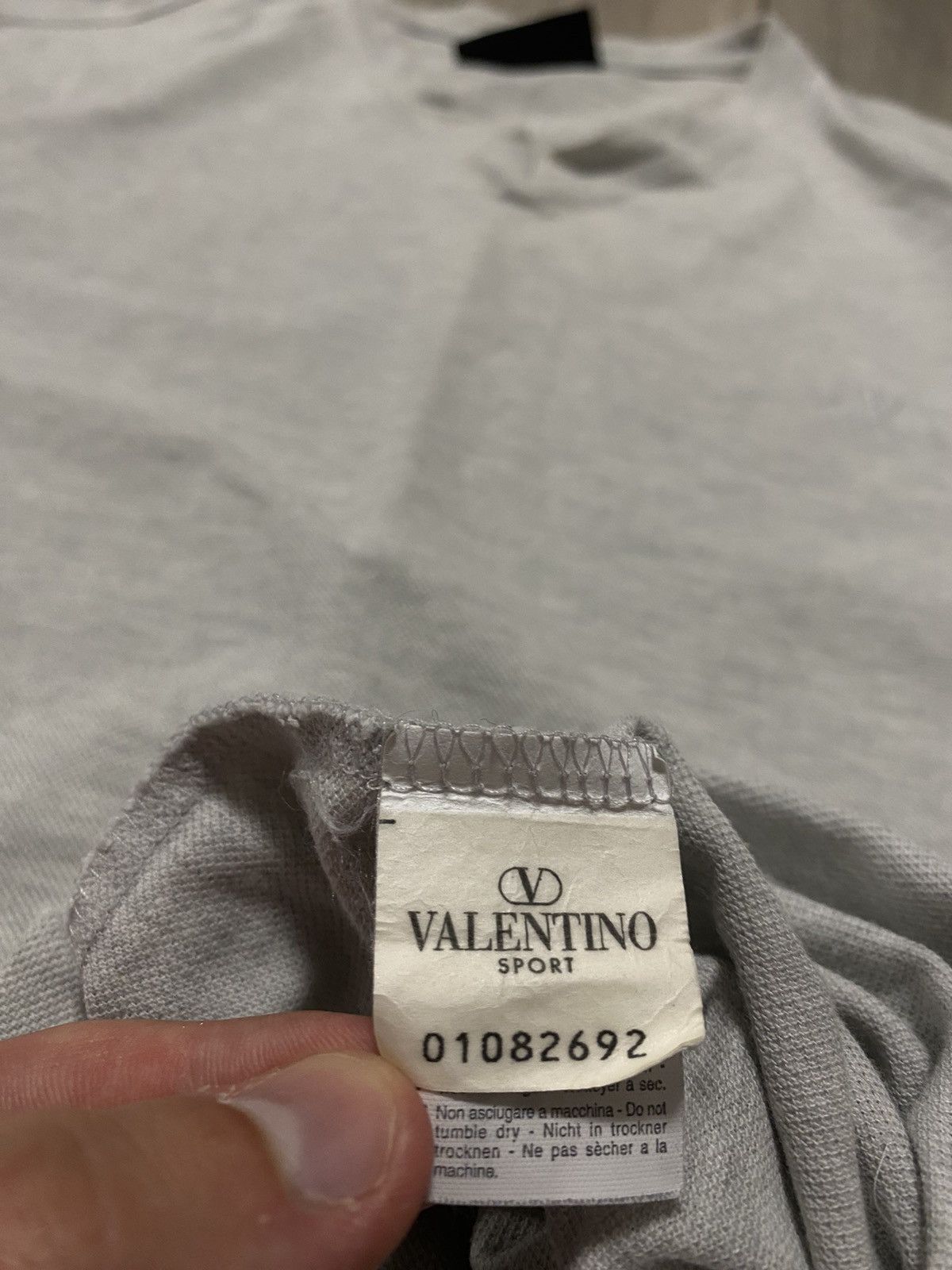 Valentino Valentino Sport Vintage T-Shirt Basic Small Logo Grey Cotton Size US M / EU 48-50 / 2 - 4 Thumbnail