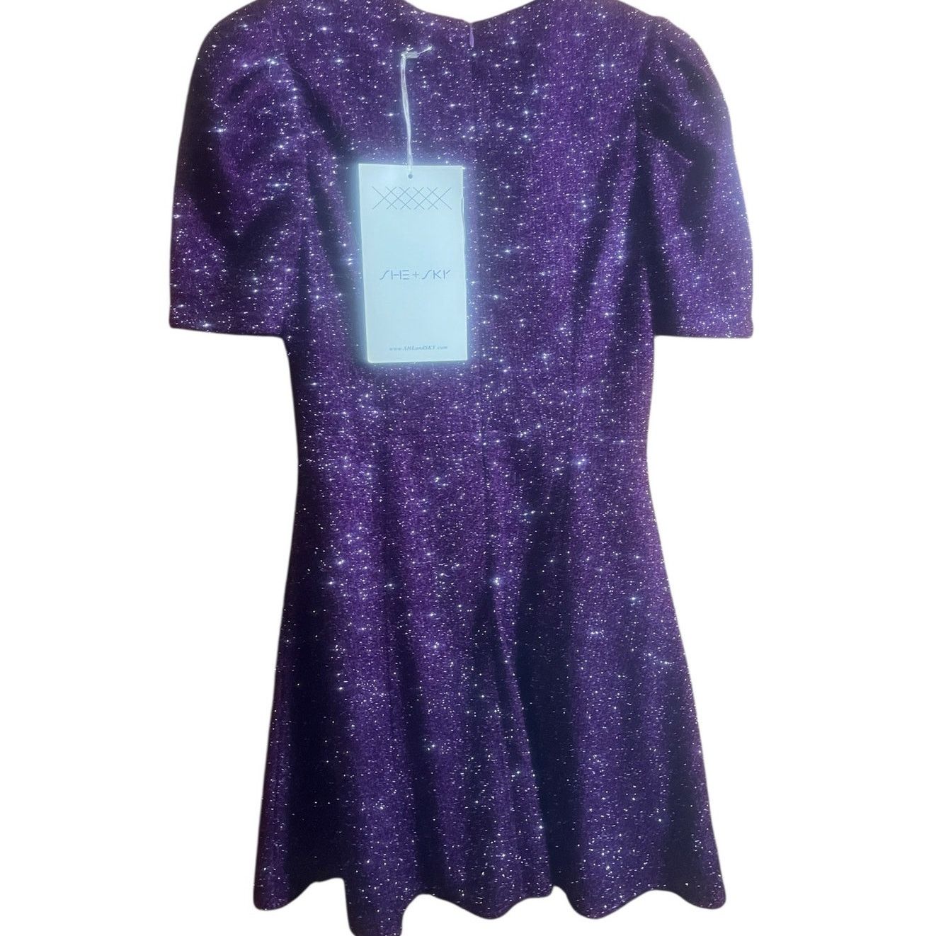 Other She+Sky Purple Sparkle Mini Dress Sequins Cocktail Size S / US 4 / IT 40 - 3 Thumbnail