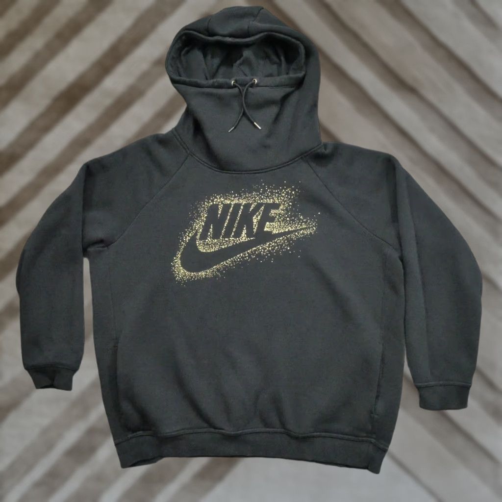 Nike Nike Hoodie Mens XL Black Pullover graphic? Stencil Gold logo Dom? Size US XL / EU 56 / 4 - 1 Thumbnail