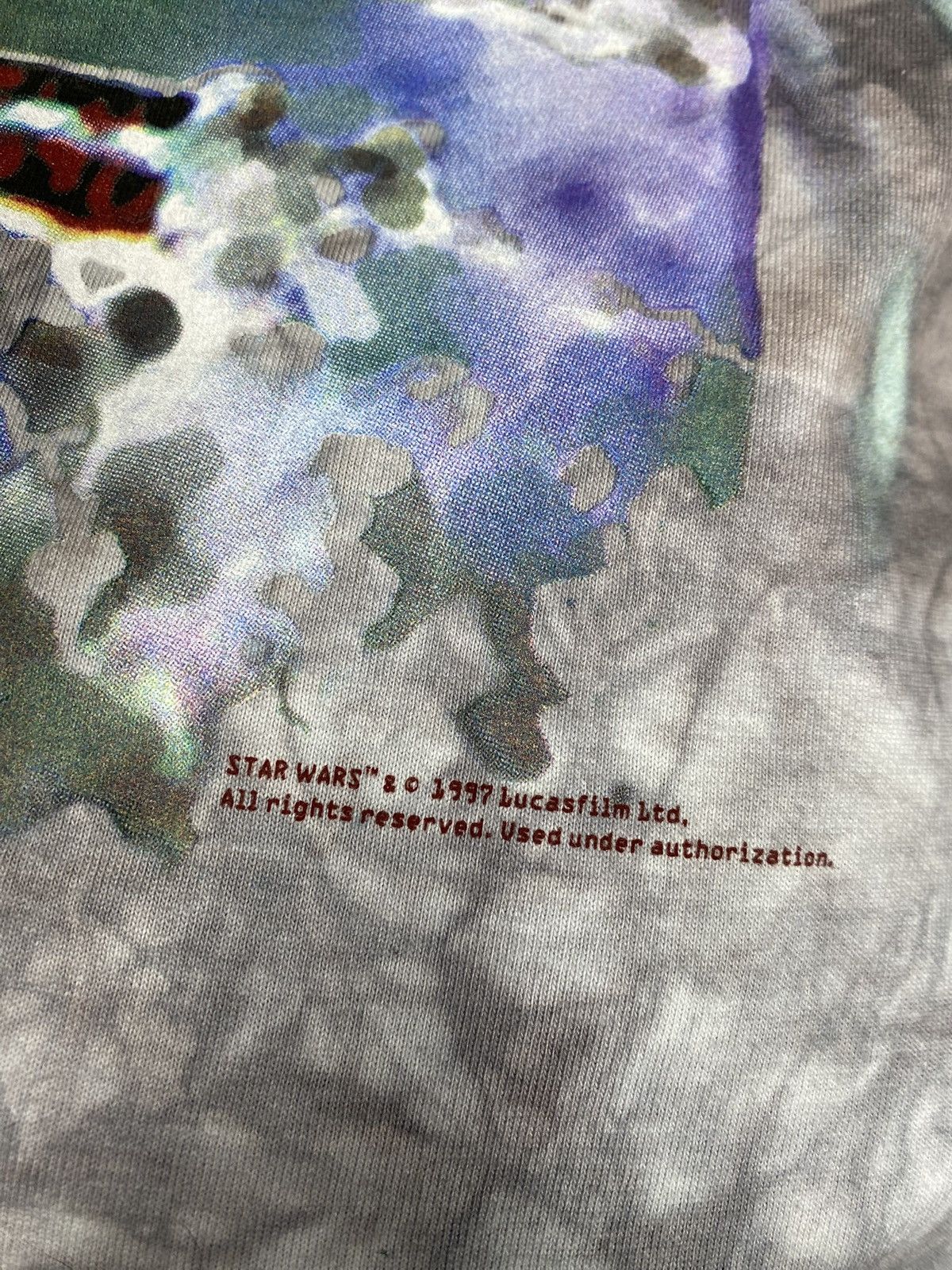 Vintage Vintage 1997 Boba Fett T-Shirt Star Wars Liquid Blue XLarge Size US XL / EU 56 / 4 - 4 Thumbnail