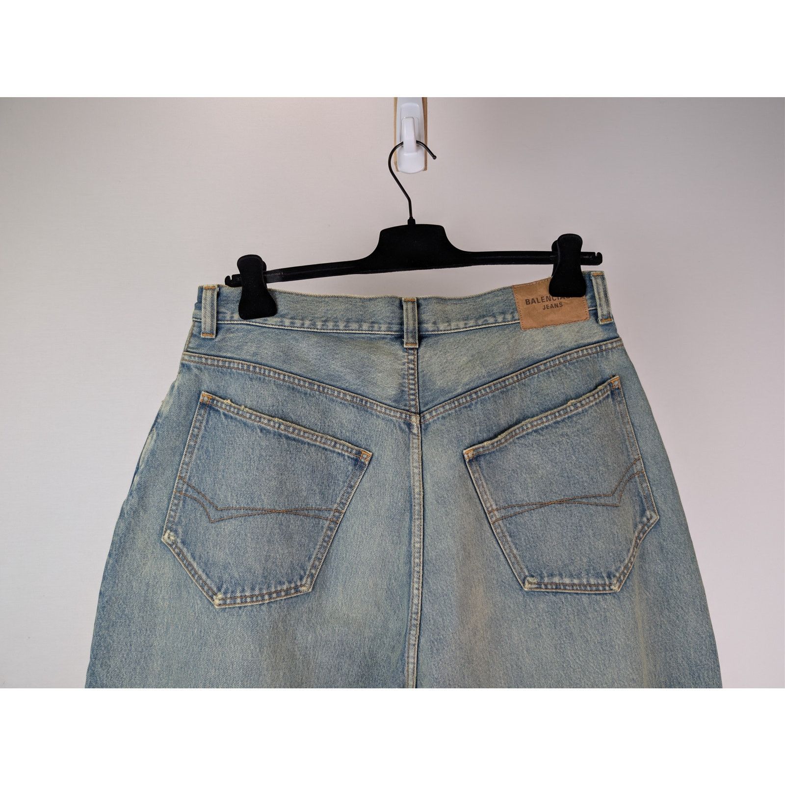 Balenciaga o1rshd1 Organic Japanese Denim Jeans in True Blue Size US 34 / EU 50 - 11 Thumbnail