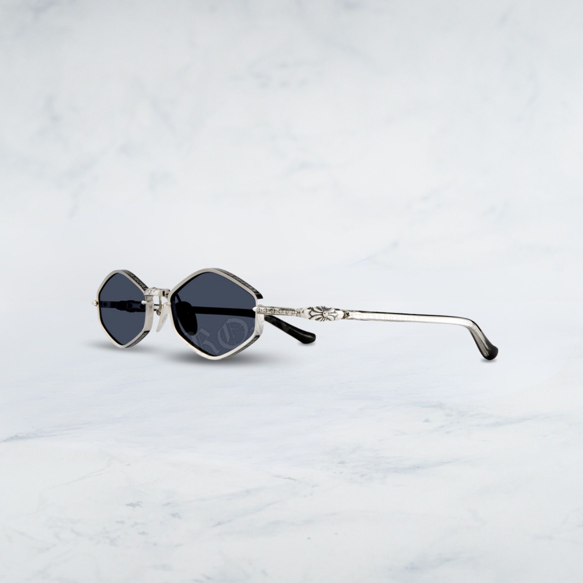 Chrome Hearts Chrome Hearts NIP SLIP BRUSHED ALLOY / BLACK SUNGLASSES Size ONE SIZE - 1 Thumbnail