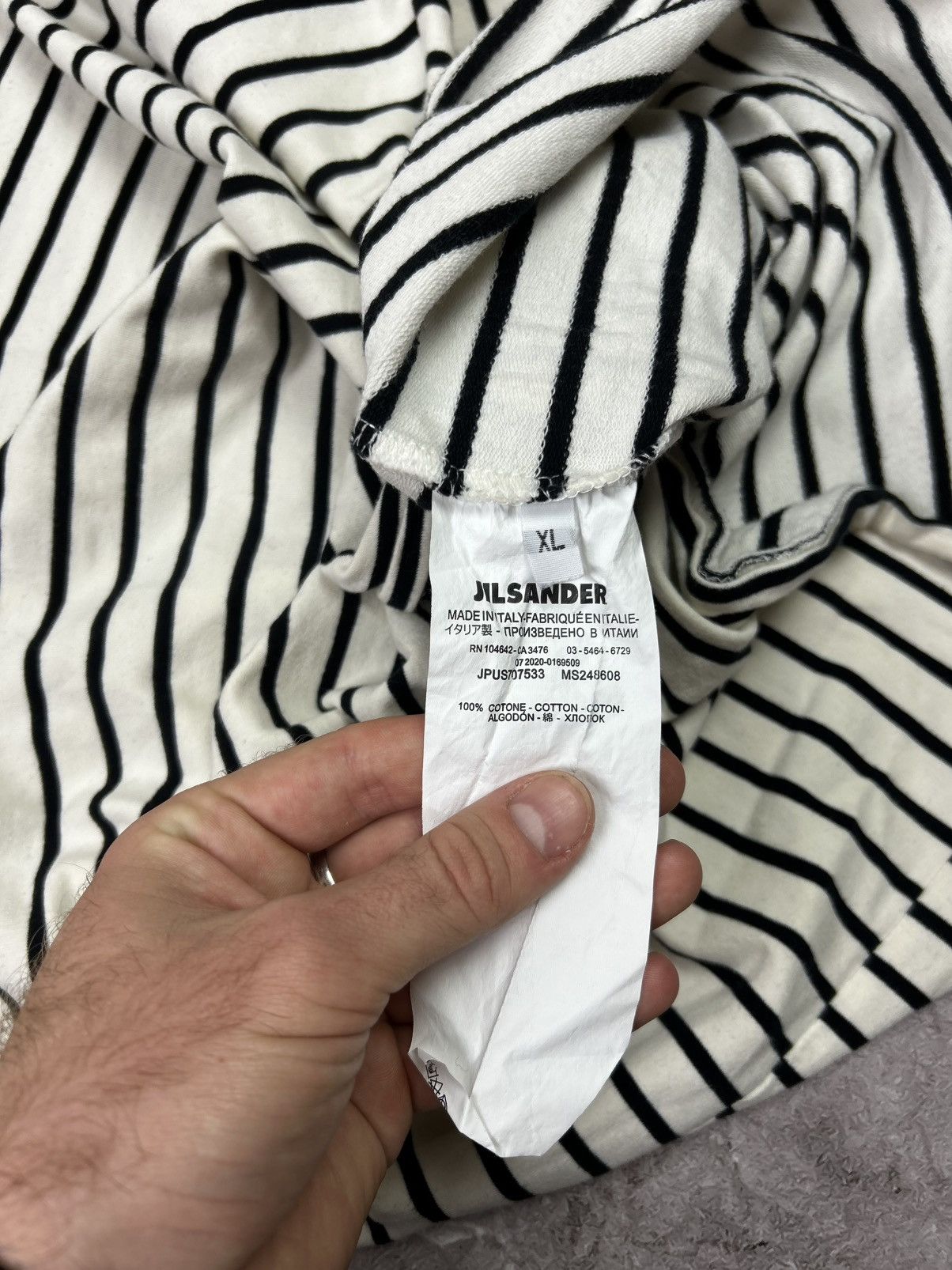 Jil Sander Jil Sander Striped T Shirt Size Xl Size US XL / EU 56 / 4 - 4 Thumbnail