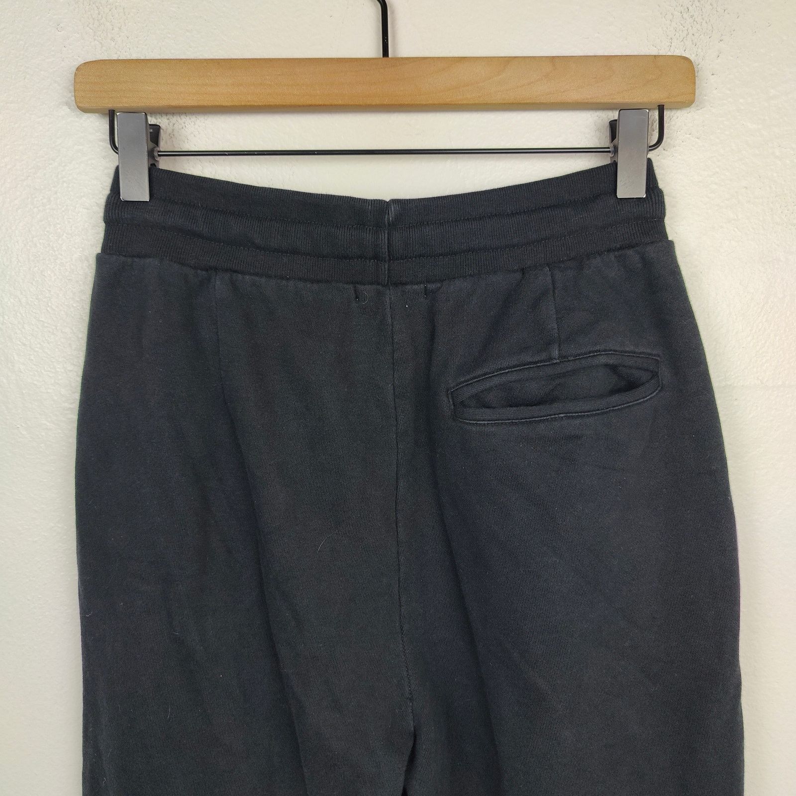 Hiro Clark Hiro Clark Sweatpants Womens XS Black Terry Drawstring Size 26" / US 2 / IT 38 - 4 Thumbnail