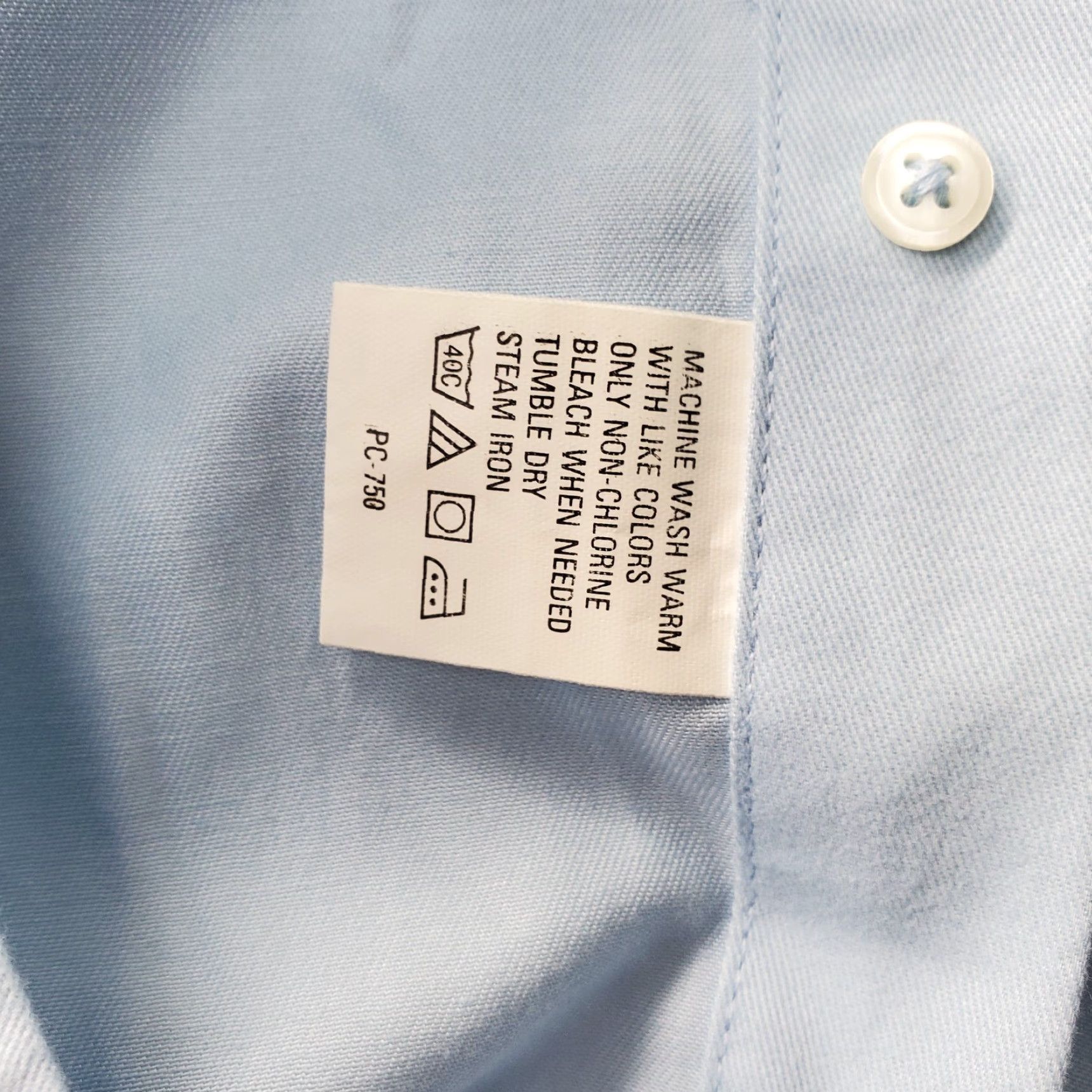 Izod IZOD Saltwater Shirt Mens Large Blue Classic Fit Easy Care Collared Button Down Size US L / EU 52-54 / 3 - 6 Thumbnail
