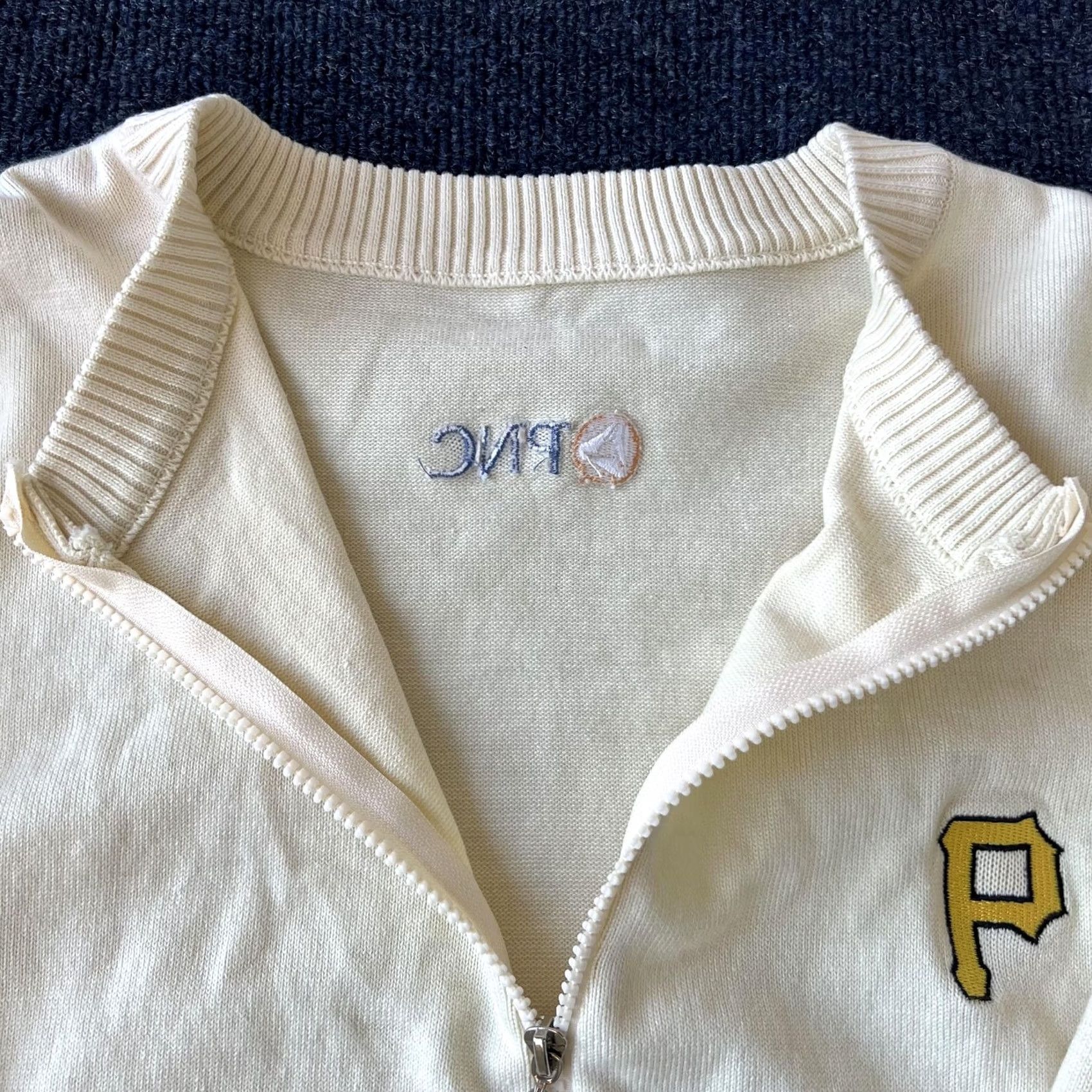 MLB Pittsburgh Pirates Sweater Mens XL White Full Zip PNC MLB Baseball Polyester Baseball Team Size US XL / EU 56 / 4 - 3 Thumbnail