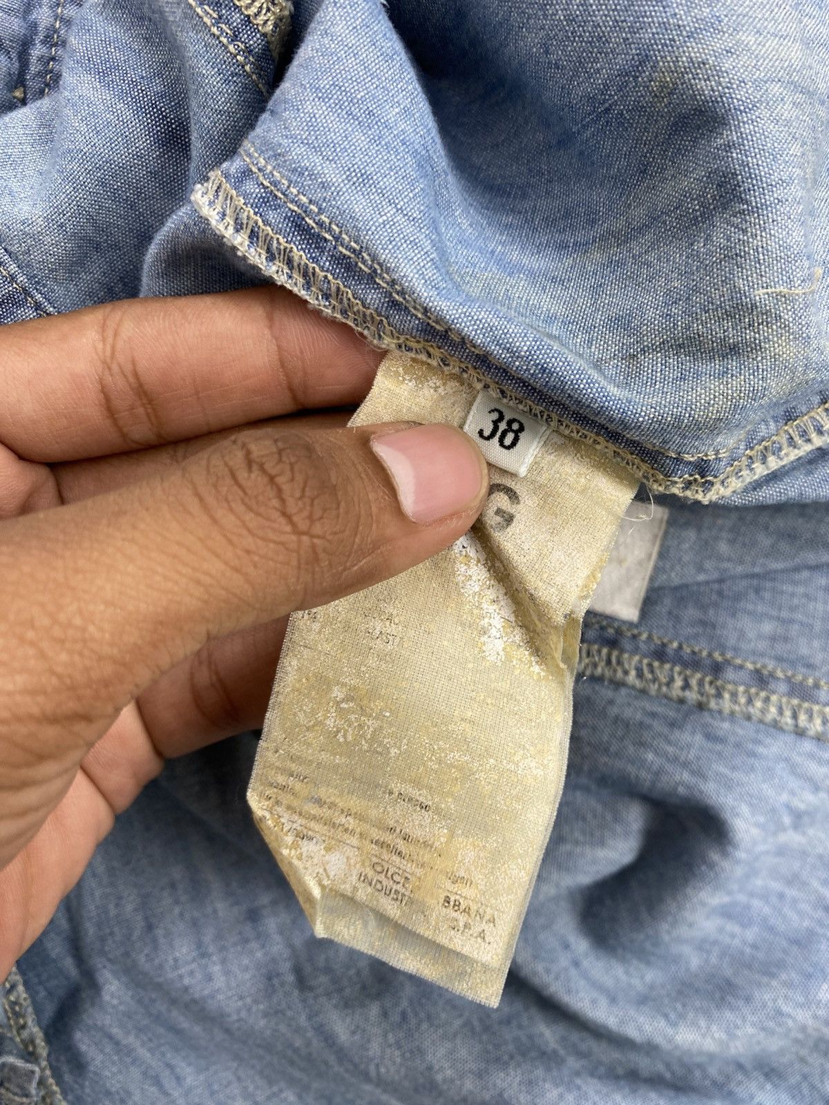 Dolce & Gabbana Vintage Dolce & Gabbana Denim Western Shirt Luxury Size S / US 4 / IT 40 - 11 Thumbnail