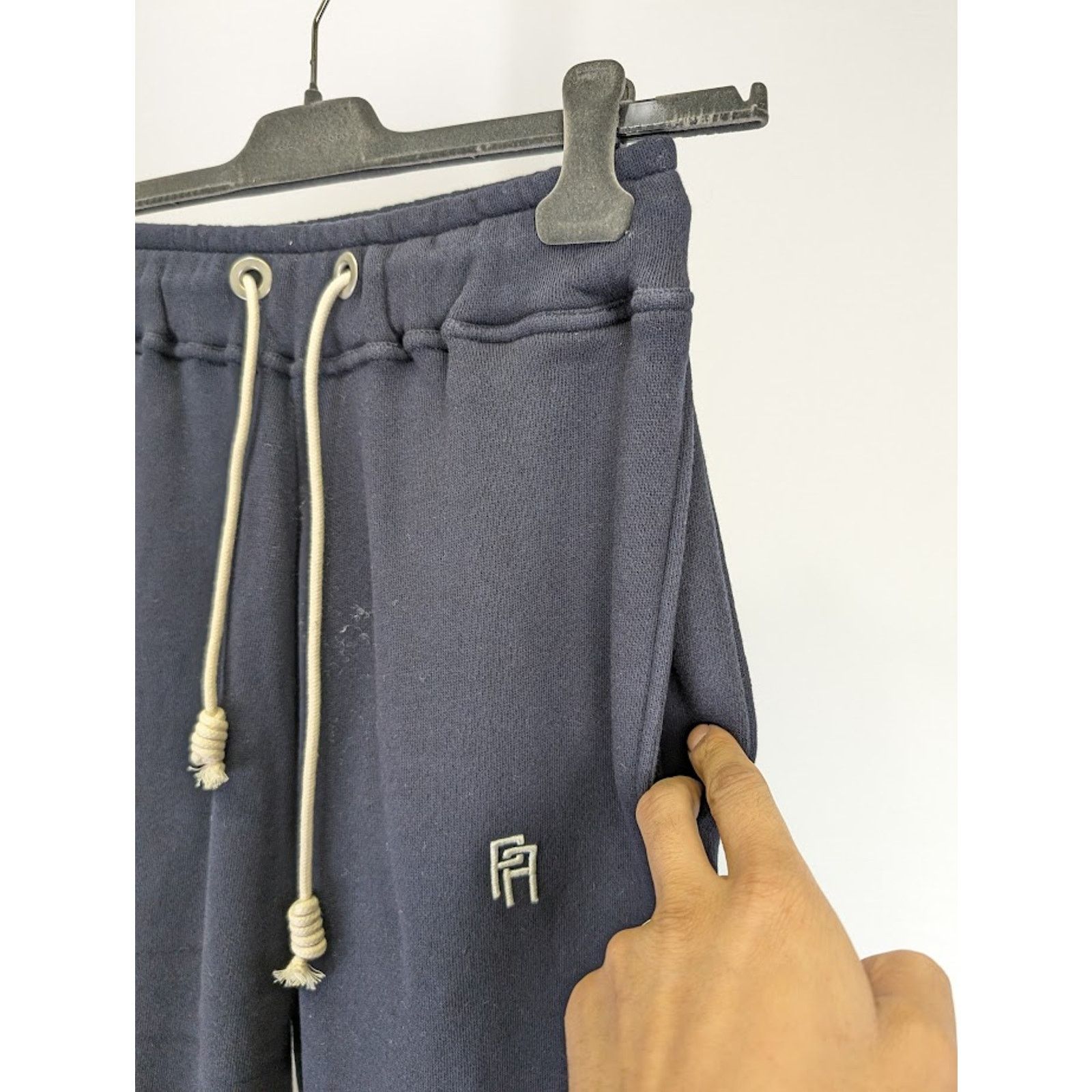 Palm Angels o1rshd1 PA Slim Sweatpant & Jogger in Navy Blue/White Size US 34 / EU 50 - 9 Thumbnail