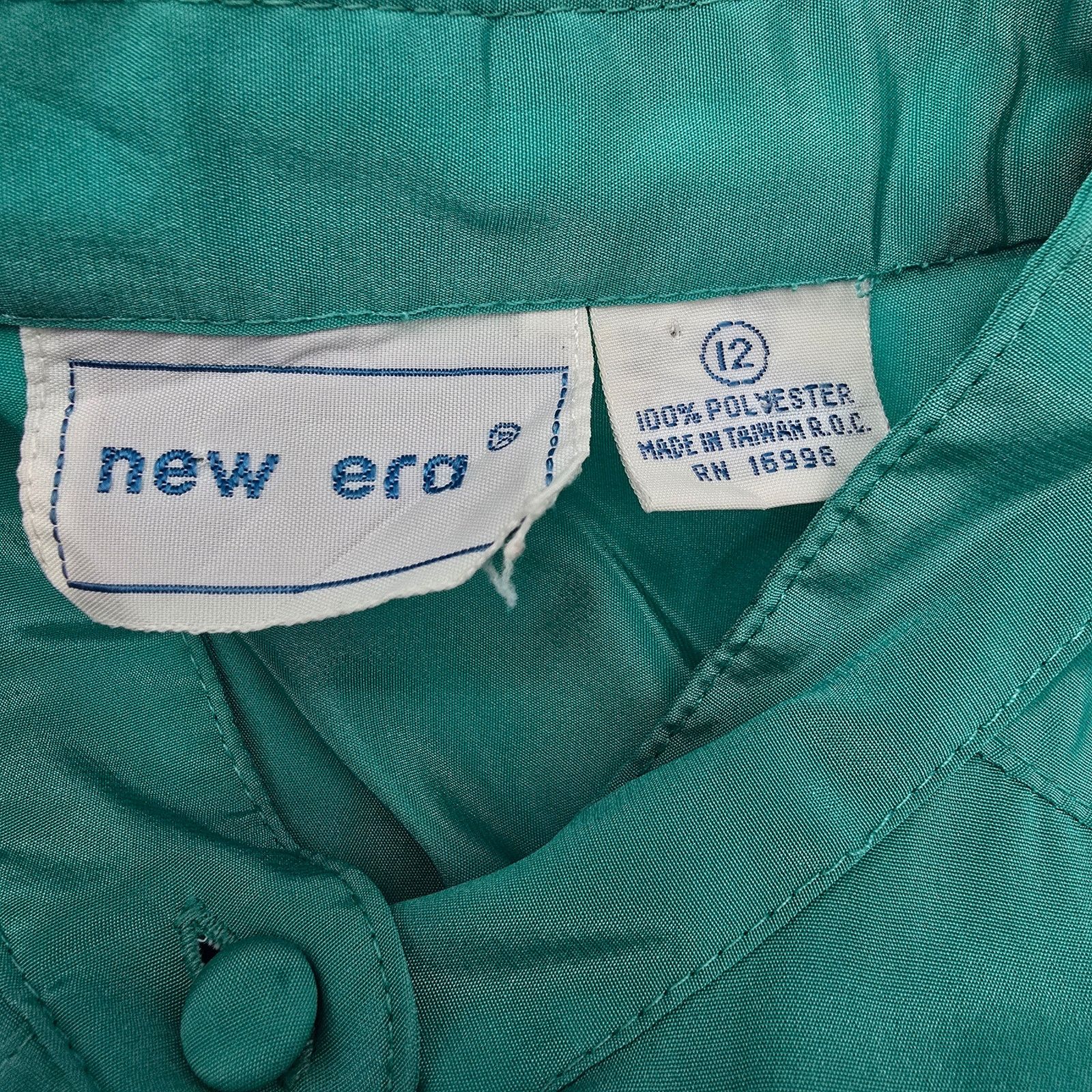 New Era New Era Green Short Sleeve Button Vintage VTG 12 Large Size XL / US 12-14 / IT 48-50 - 6 Thumbnail