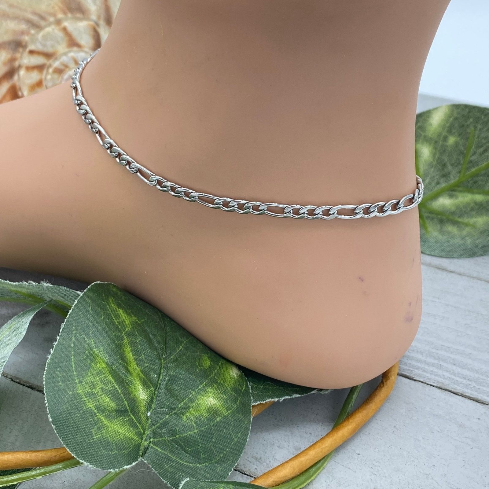 Other Stainless Steel 4 mm Figaro Anklet Size ONE SIZE - 1 Thumbnail