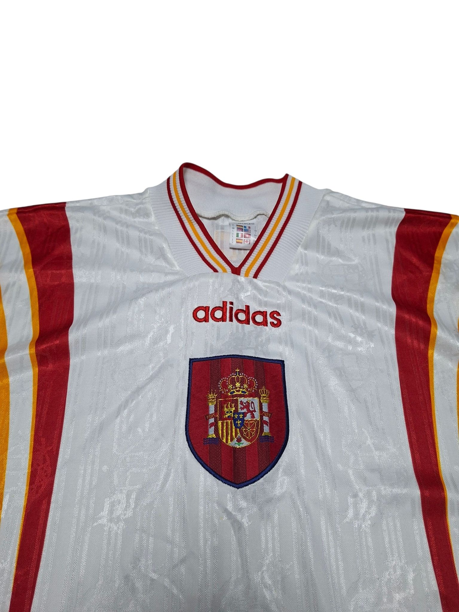 Adidas SPAIN ADIDAS VINTAGE 1994 MADE IN SPAIN SOCCER JERSEY Size US L / EU 52-54 / 3 - 2 Thumbnail