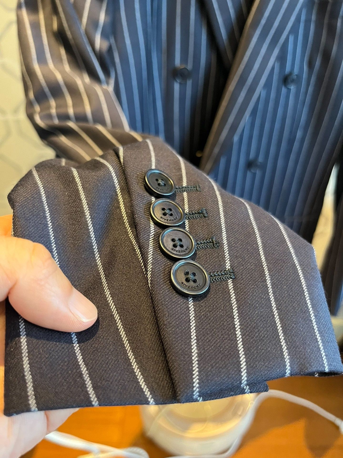 Givenchy Givenchy Striped Double-Breasted Suit Size US S / EU 44-46 / 1 - 4 Thumbnail