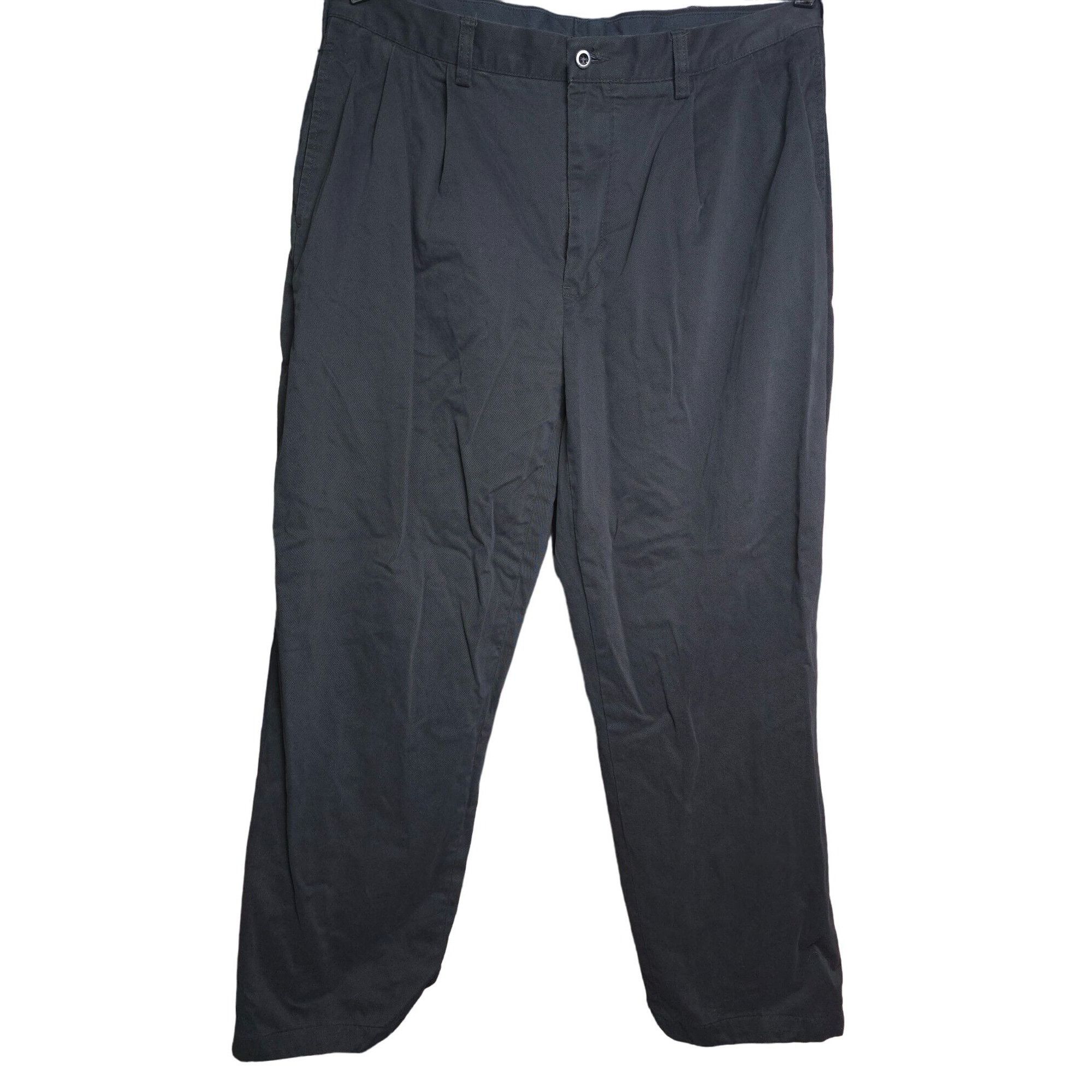 Polo Ralph Lauren Polo By Ralph Lauren Mens Black Cotton Pleated Chino Pants S Size 36R - 1 Thumbnail