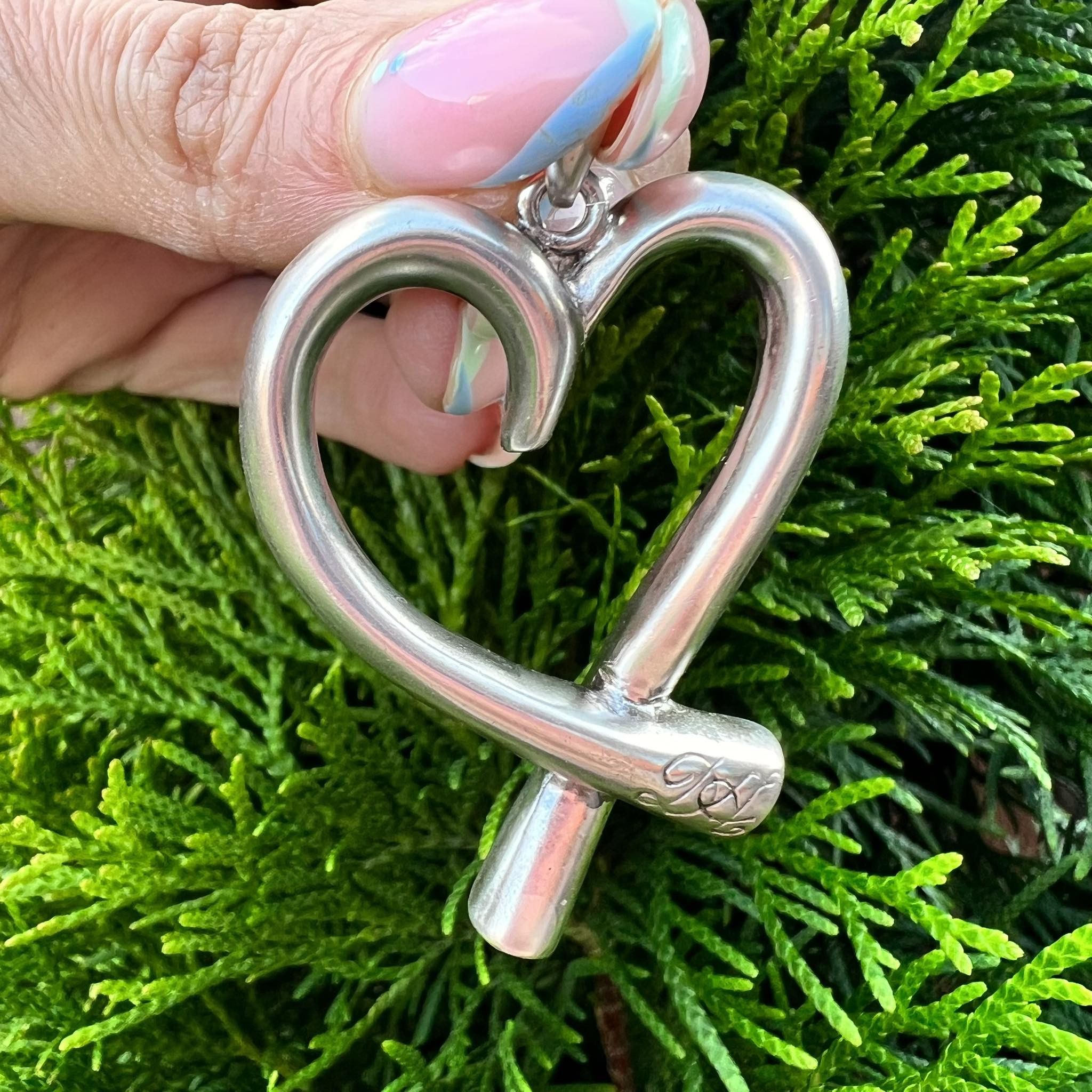 Sterling Silver Sterling Silver 925 Jewelry Pendant Heart Italy Marked 20gr Size ONE SIZE - 3 Thumbnail