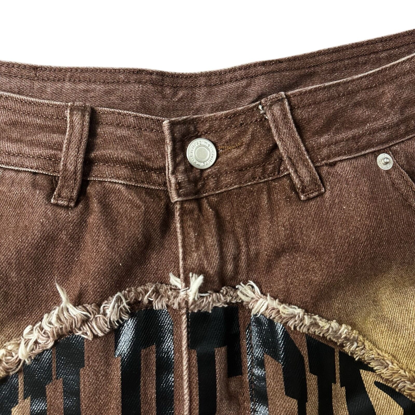 Civil Regime Civil Regime NWT RARE Brown Denim Shorts Logo Spellout Size US 32 / EU 48 - 10 Thumbnail