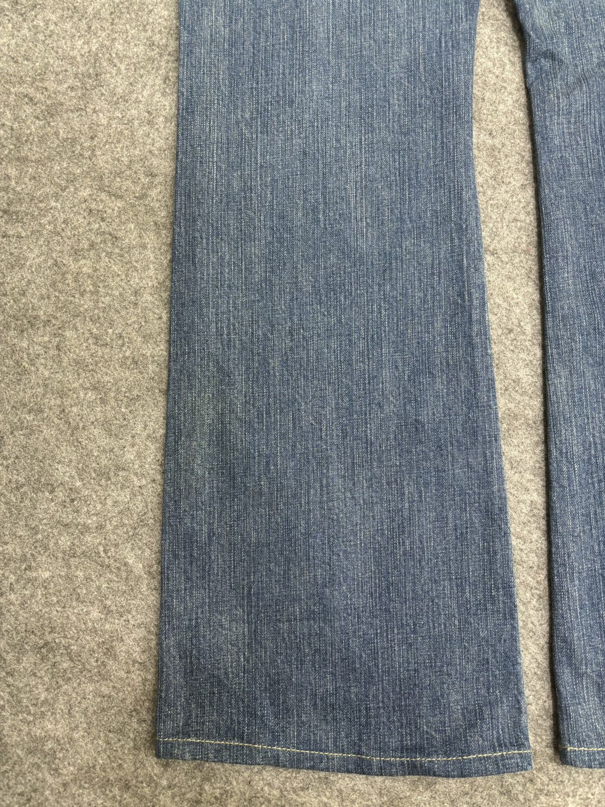 Japanese Brand 💥Flare💥Vintage 90s Blue Way Paint Minimalist Denim F522 Size US 32 / EU 48 - 15 Thumbnail