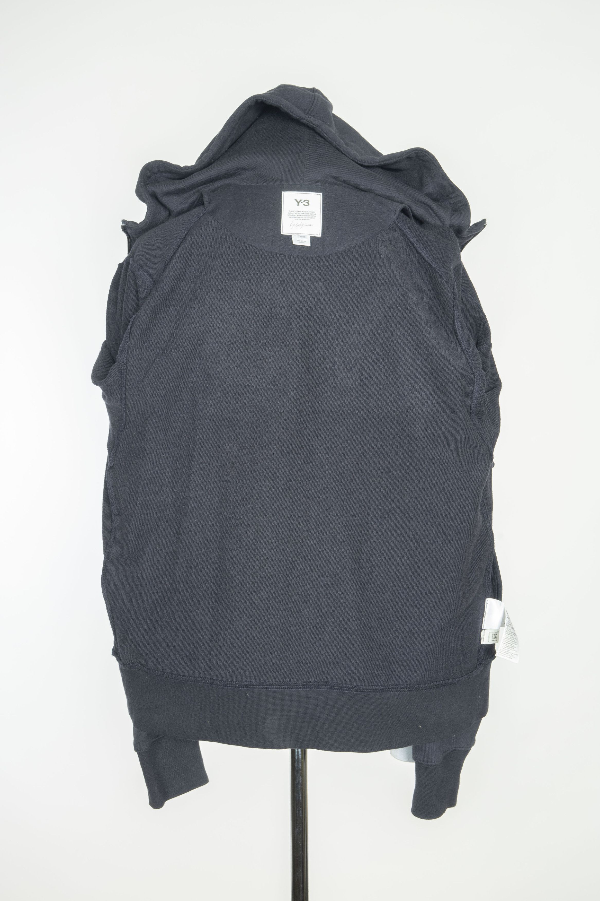Yohji Yamamoto Y-3 Yohji Yamamoto Adidas Men's Navy Blue Zip Hoodie Size US M / EU 48-50 / 2 - 6 Thumbnail
