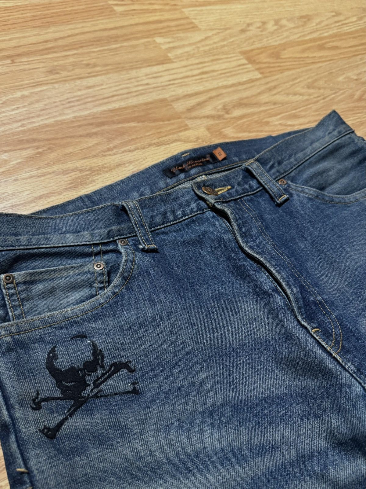 Undercover Undercover AW05 "Arts & Crafts" Skull Jeans Size US 32 / EU 48 - 3 Thumbnail
