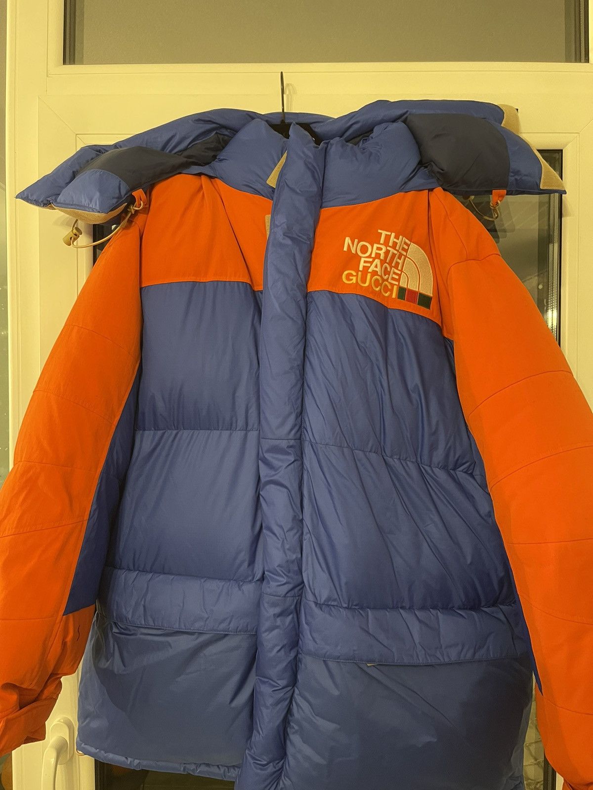 image of Gucci X The North Face Puffer Coat XL in Blue, Men's