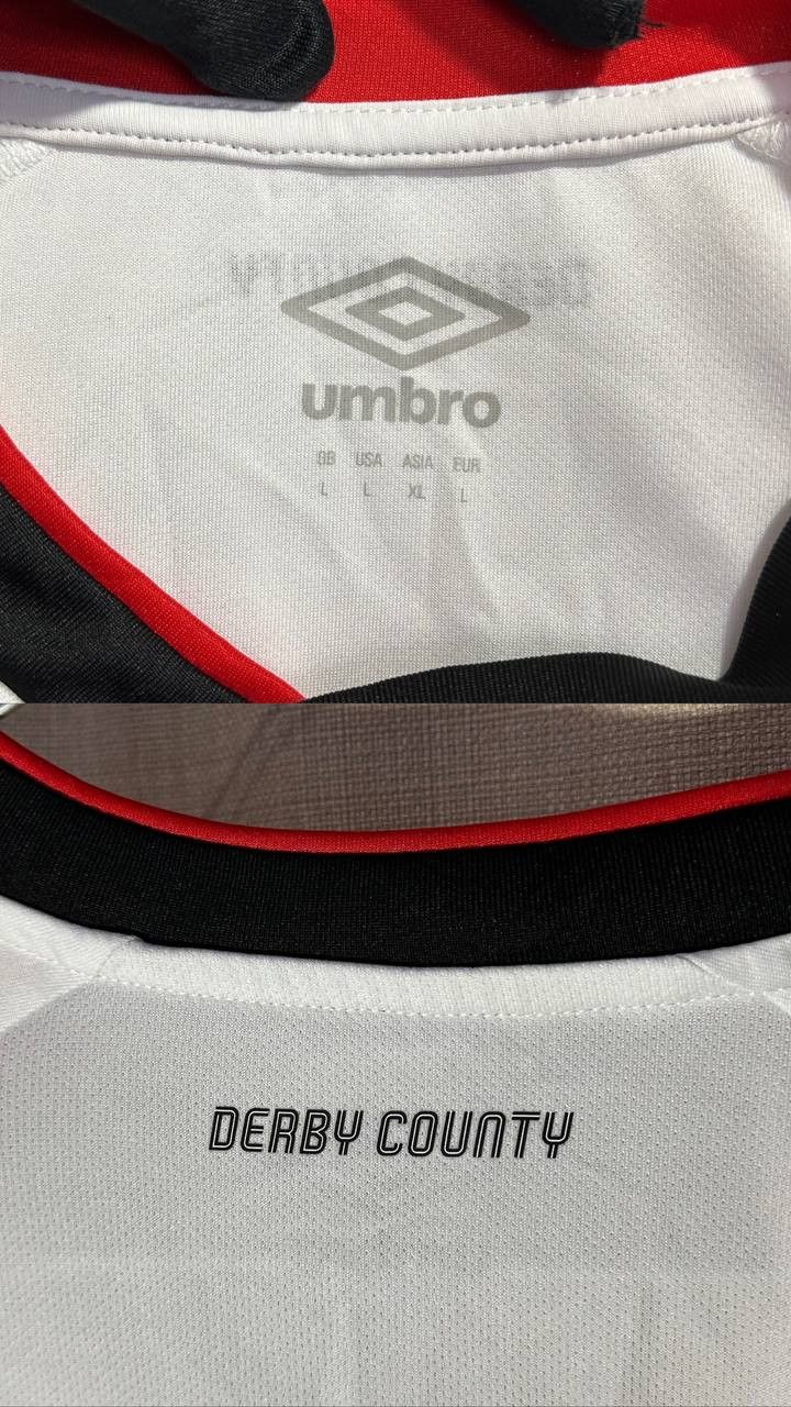 Umbro Derby County 2023/24 Home Umbro Football Shirt Soccer Jersey Size US L / EU 52-54 / 3 - 4 Thumbnail
