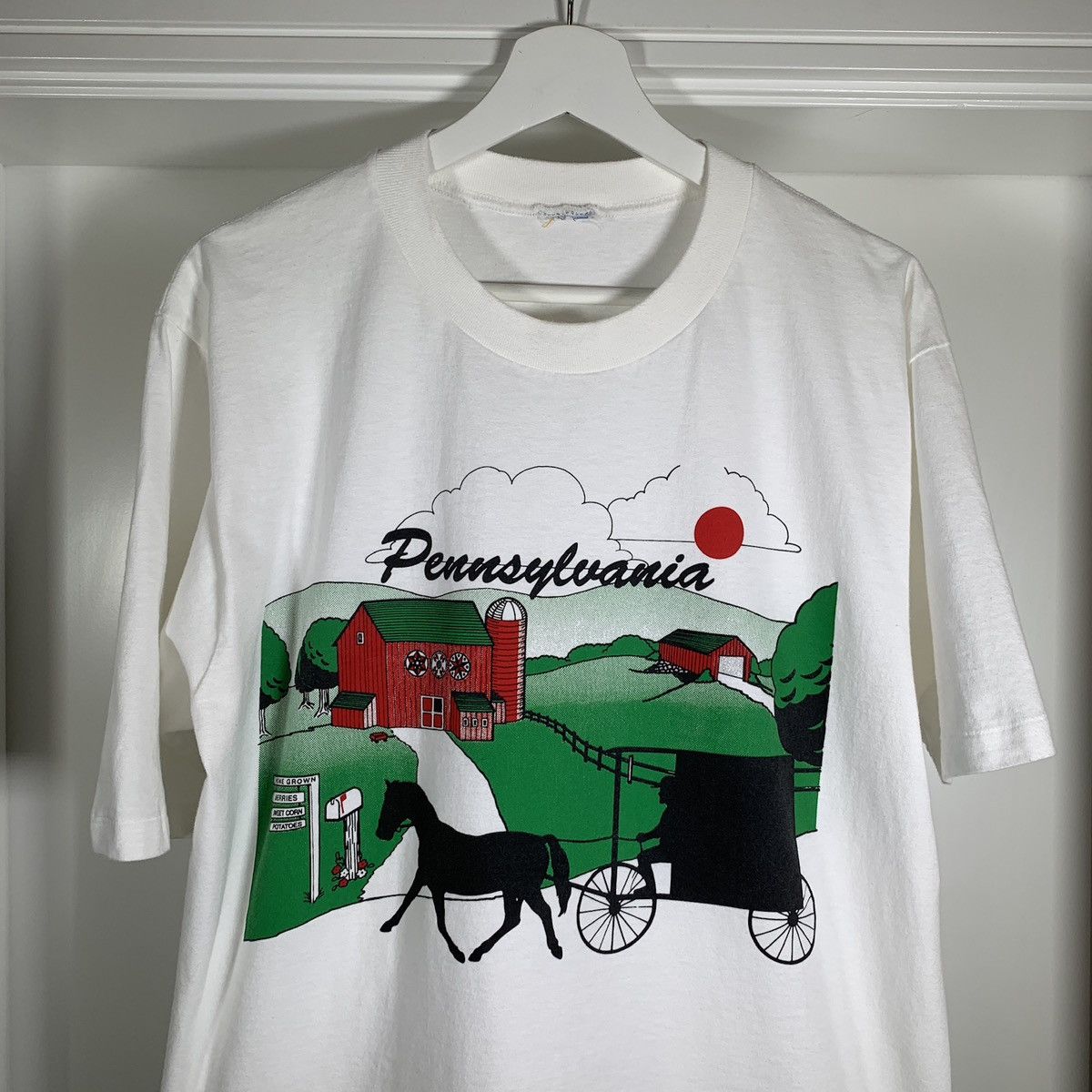 Vintage Vintage 80s 90s Pennsylvania Farm T Shirt Double Sided Size US S / EU 44-46 / 1 - 1 Thumbnail