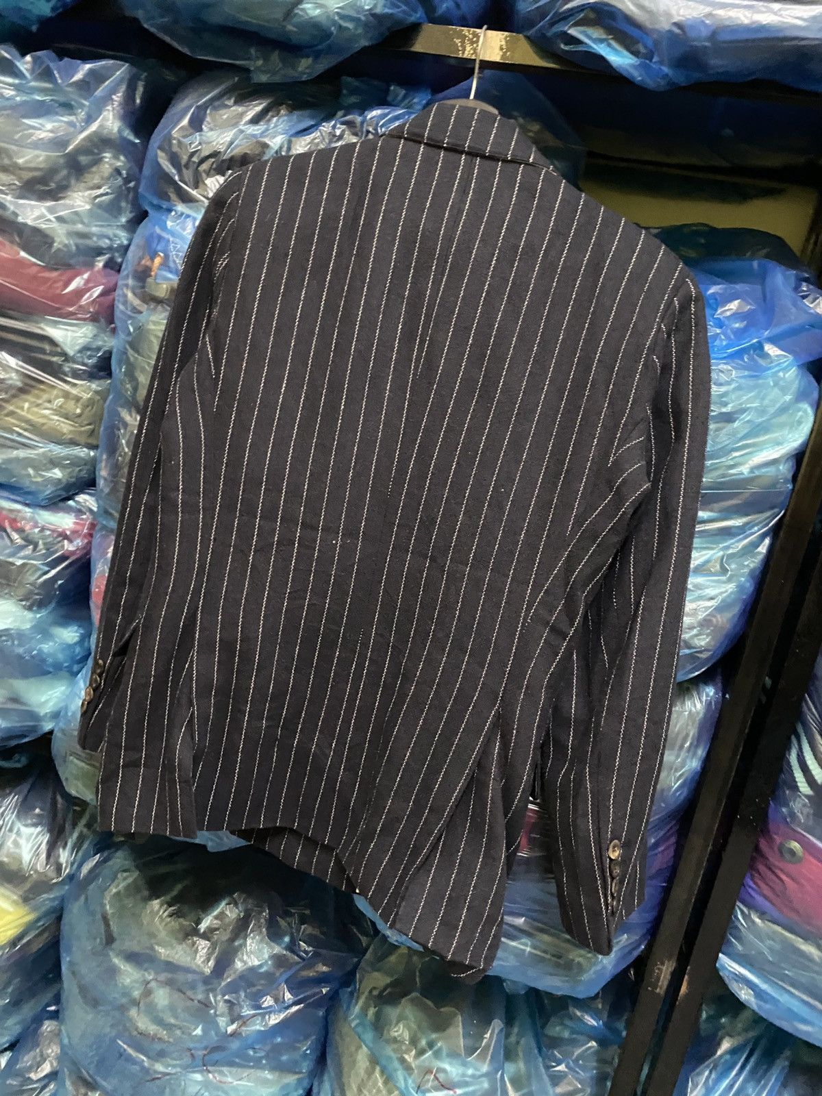 Designer SARTO Napoli Pinstripe Wool Blazer Double-Breasted Jacket Size US M / EU 48-50 / 2 - 8 Thumbnail