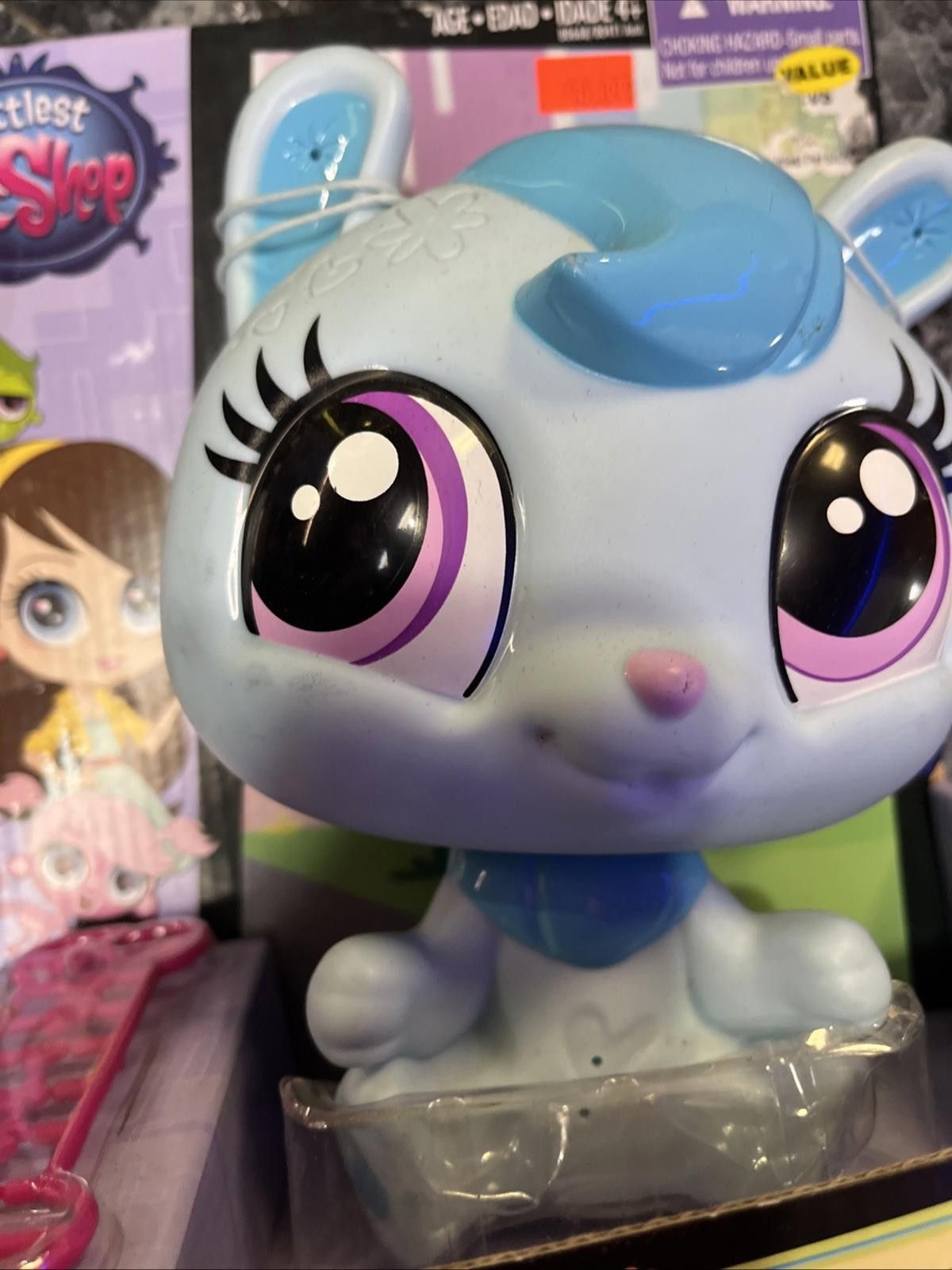 Other Littlest Pet Shop Decorate Your Pet Blue Bunny Plastic 8" Size ONE SIZE - 2 Thumbnail