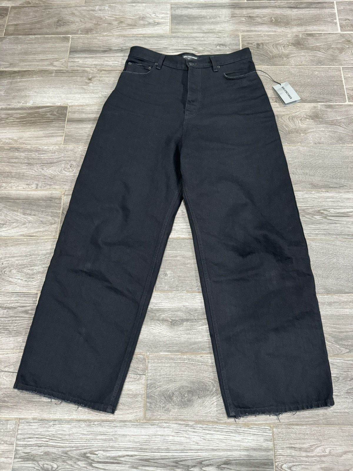 image of Balenciaga Baggy Jeans in Black, Men's (Size 30)