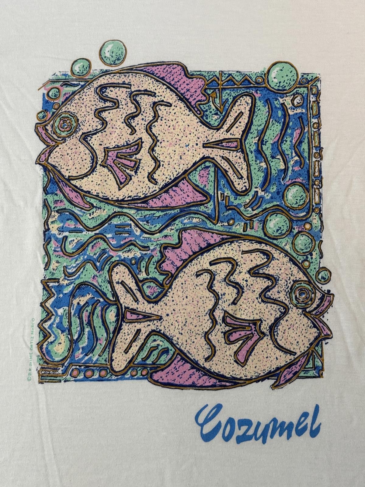 Warren Lotas Vintage Fishing Art T-shirt Lolas Cozumel Pastel Fish - L Size US L / EU 52-54 / 3 - 3 Thumbnail