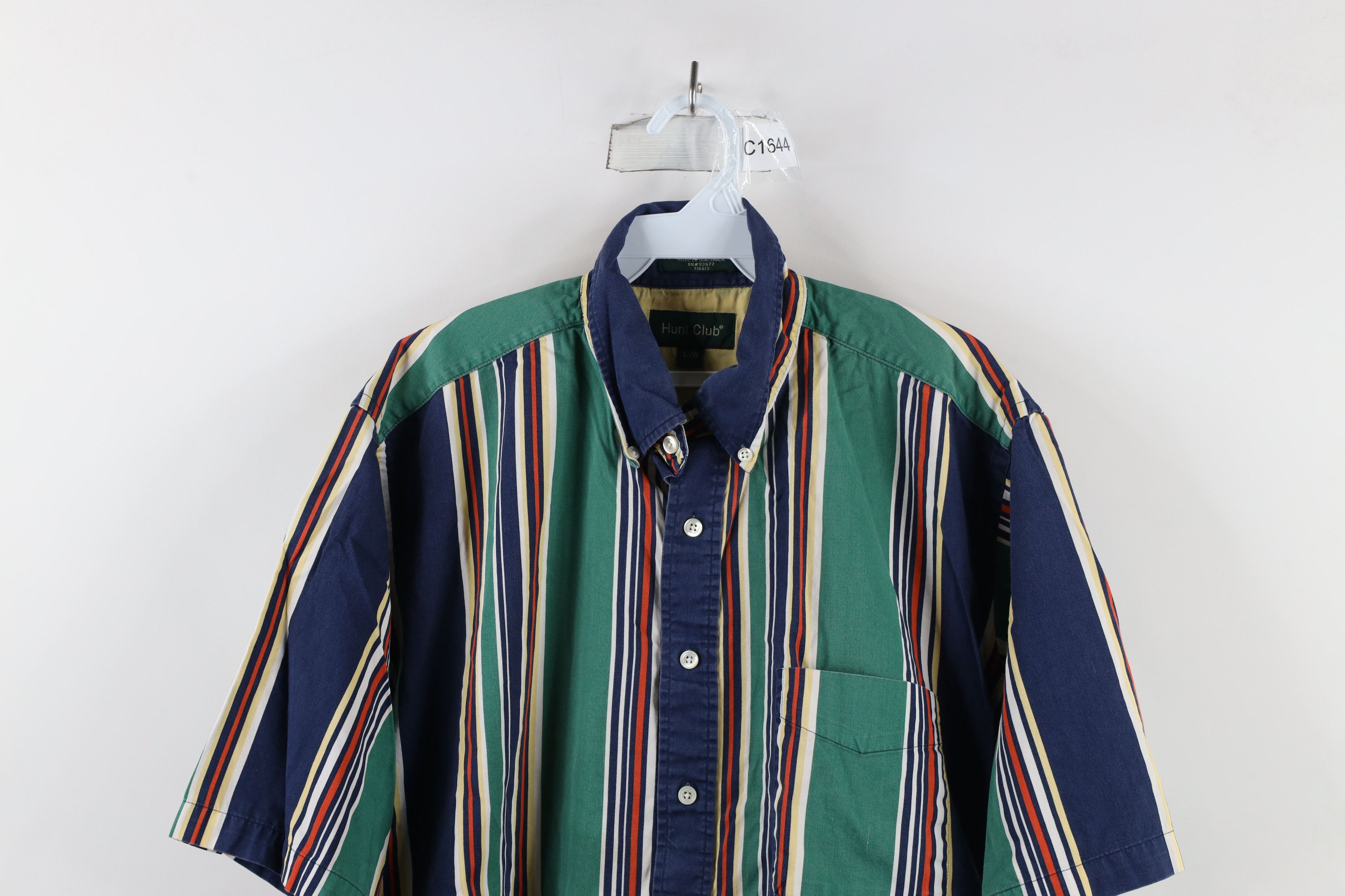 Vintage Vintage 90s Streetwear Rainbow Striped Button Down Shirt Size US L / EU 52-54 / 3 - 2 Thumbnail