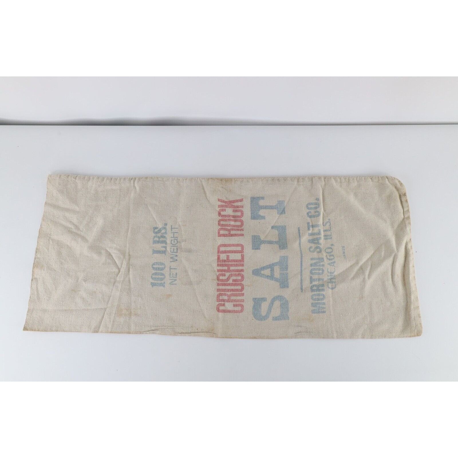 Vintage Vintage 20s 30s Morton Salt Co Crushed Rock Salt Bag Size ONE SIZE - 8 Thumbnail