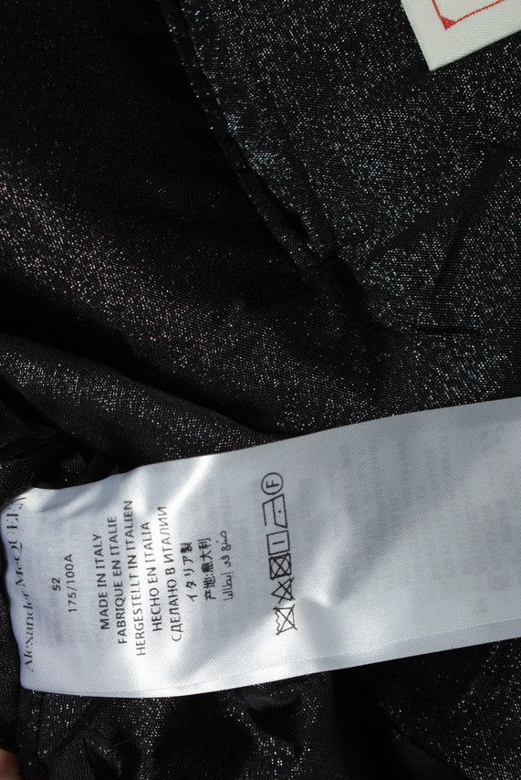 Alexander McQueen Alexander McQueen, Black double breasted glitter blazer Size 52R - 9 Thumbnail