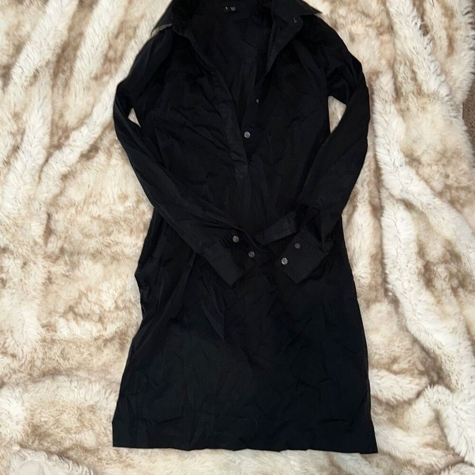 Theory Theory black collared mini dress | Sz 4 Size S / US 4 / IT 40 - 2 Thumbnail