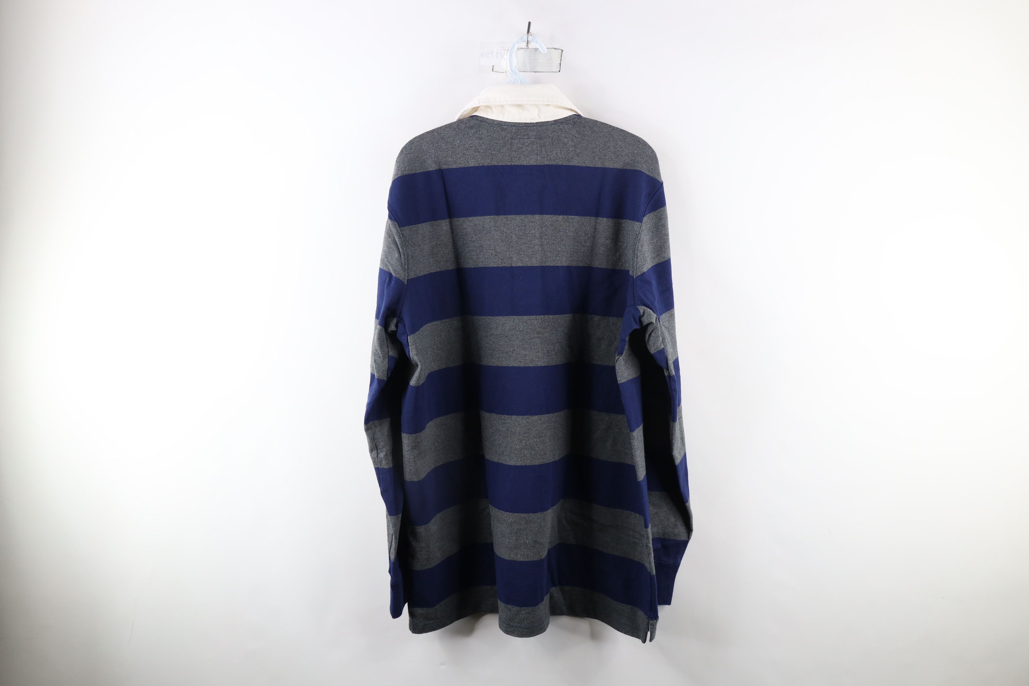 Lands' End × Vintage Vintage Lands End Striped Heavyweight Long Sleeve Rugby Polo Size US L / EU 52-54 / 3 - 6 Thumbnail