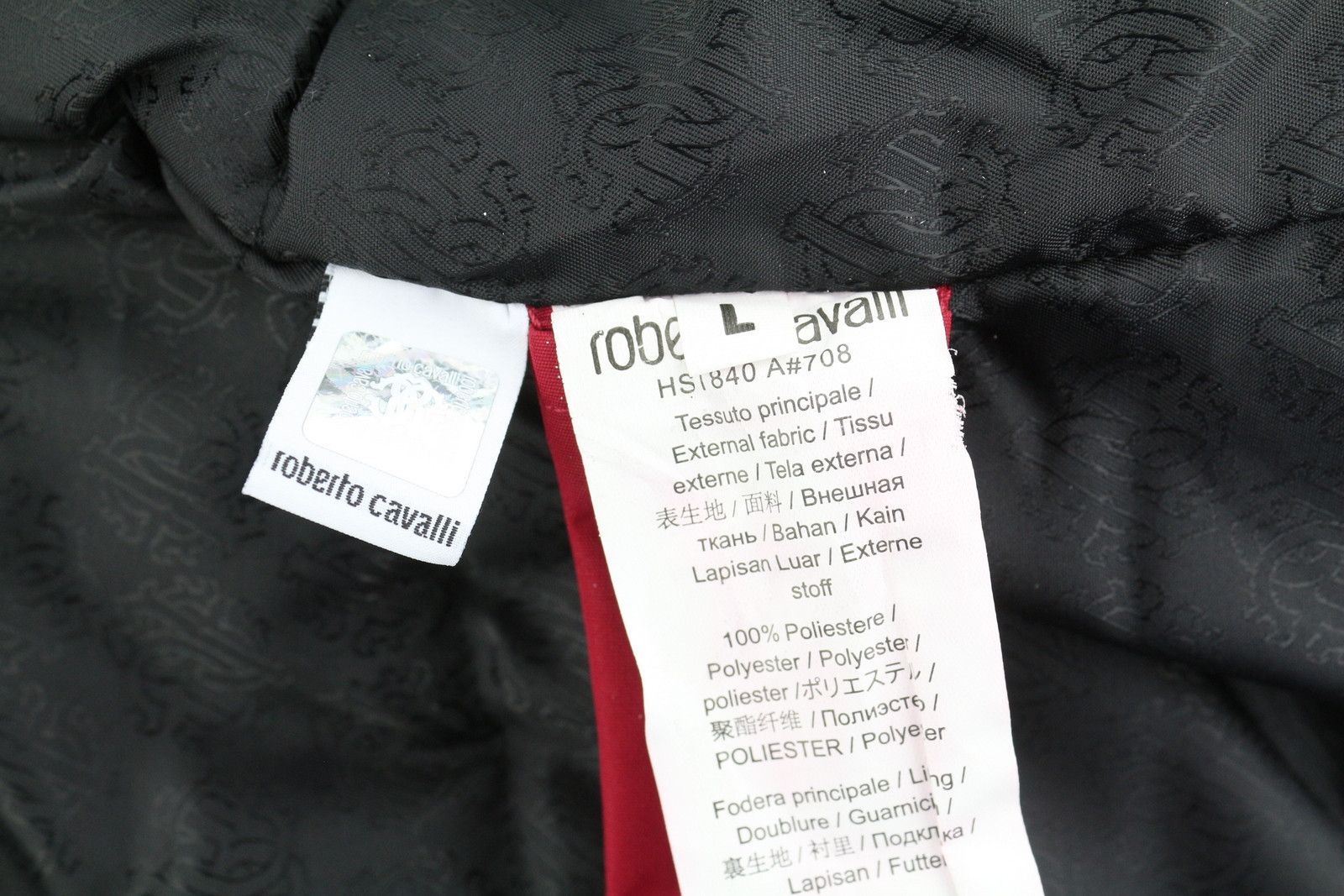 Roberto Cavalli L Red Hooded Padded Fur Parka 86883 Size US L / EU 52-54 / 3 - 10 Thumbnail
