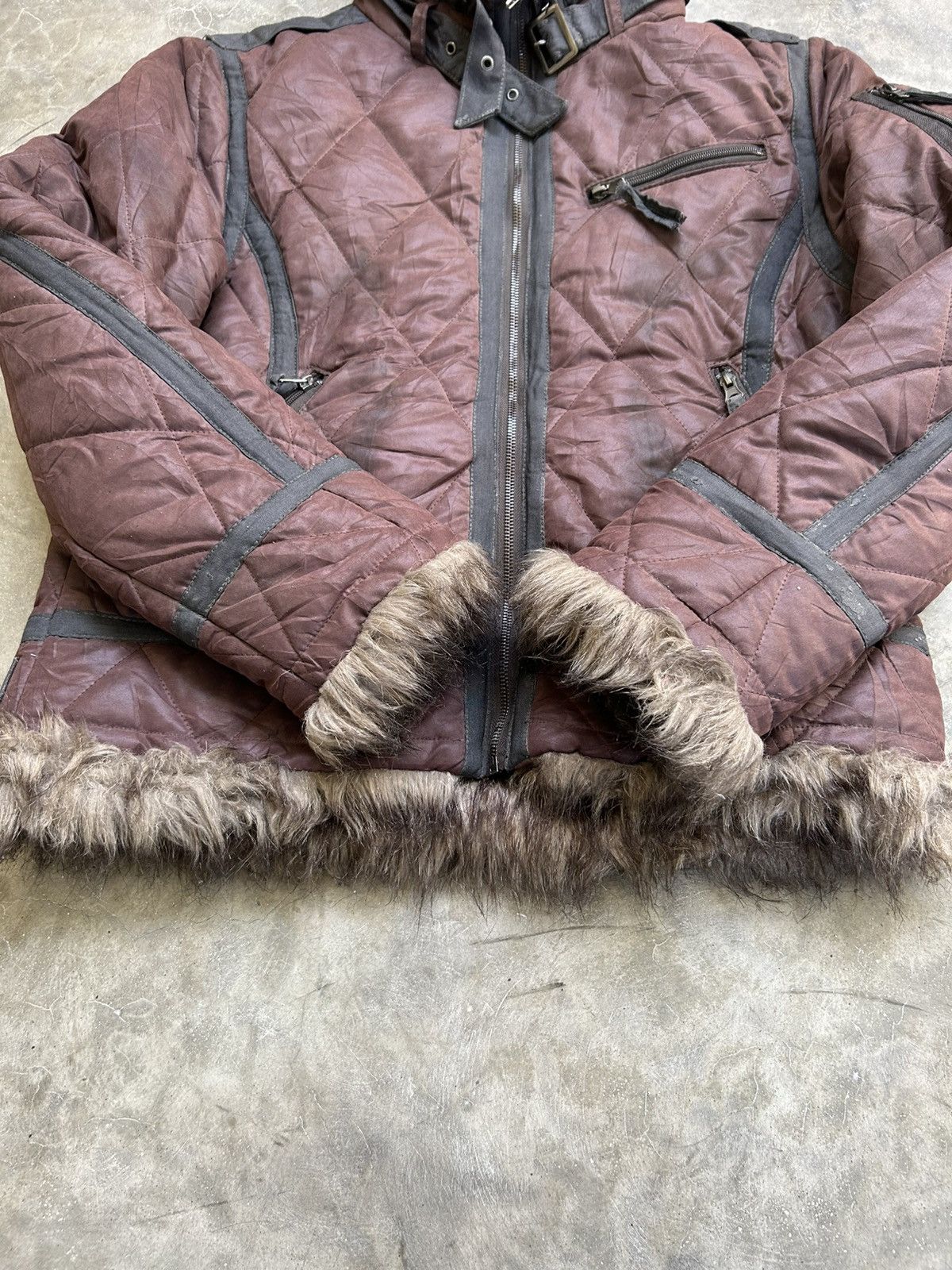Japanese Brand Vintage Crabar Garment B3 Fur Bomber Jacket Size US L / EU 52-54 / 3 - 5 Thumbnail