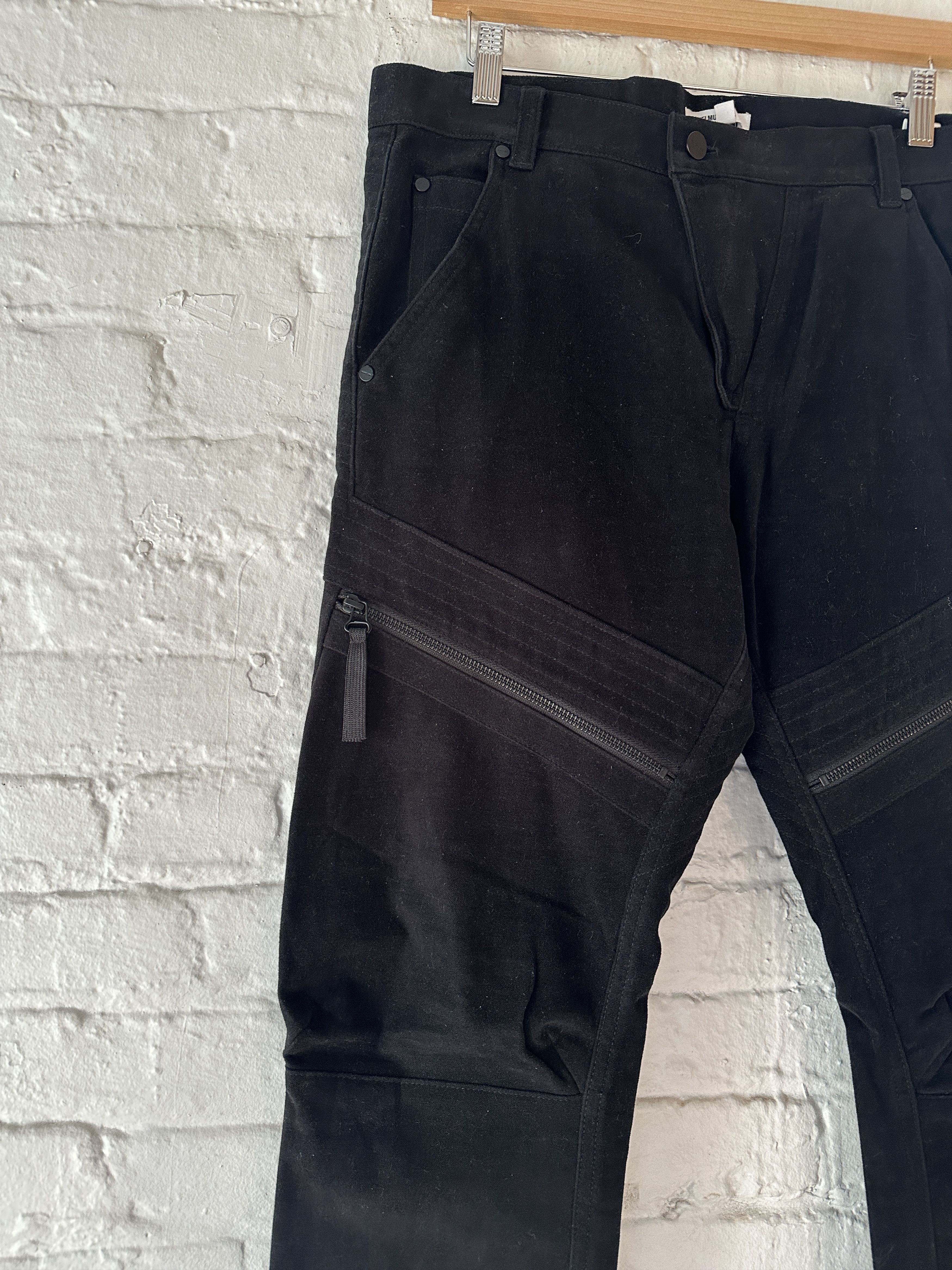 Helmut Lang Helmut Lang Moleskin Biker Pants Size US 34 / EU 50 - 2 Thumbnail