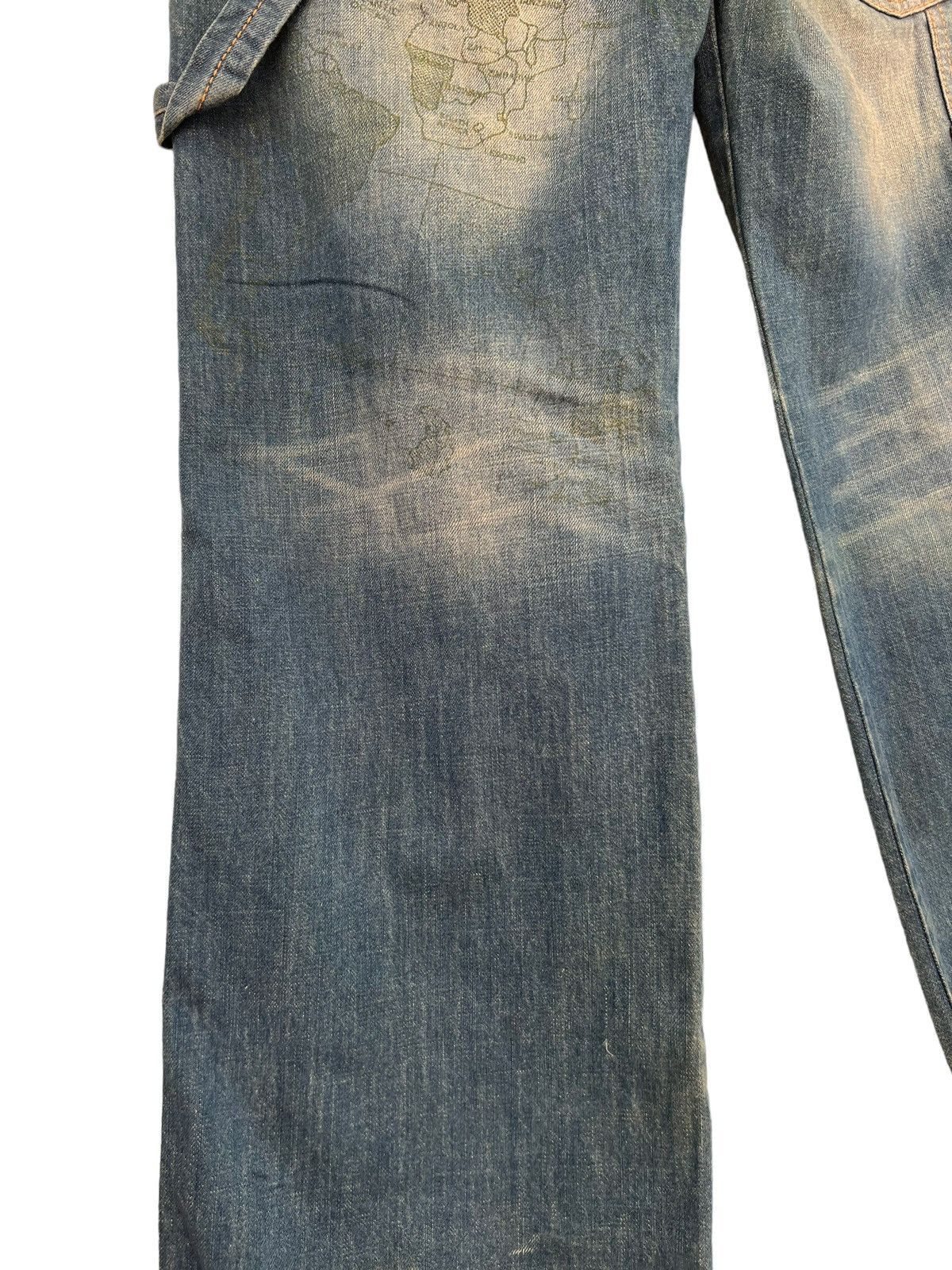 Vintage Vintage LB-03 Japan Dirty Muddy Denim Wide Leg Jeans Size US 30 / EU 46 - 17 Thumbnail