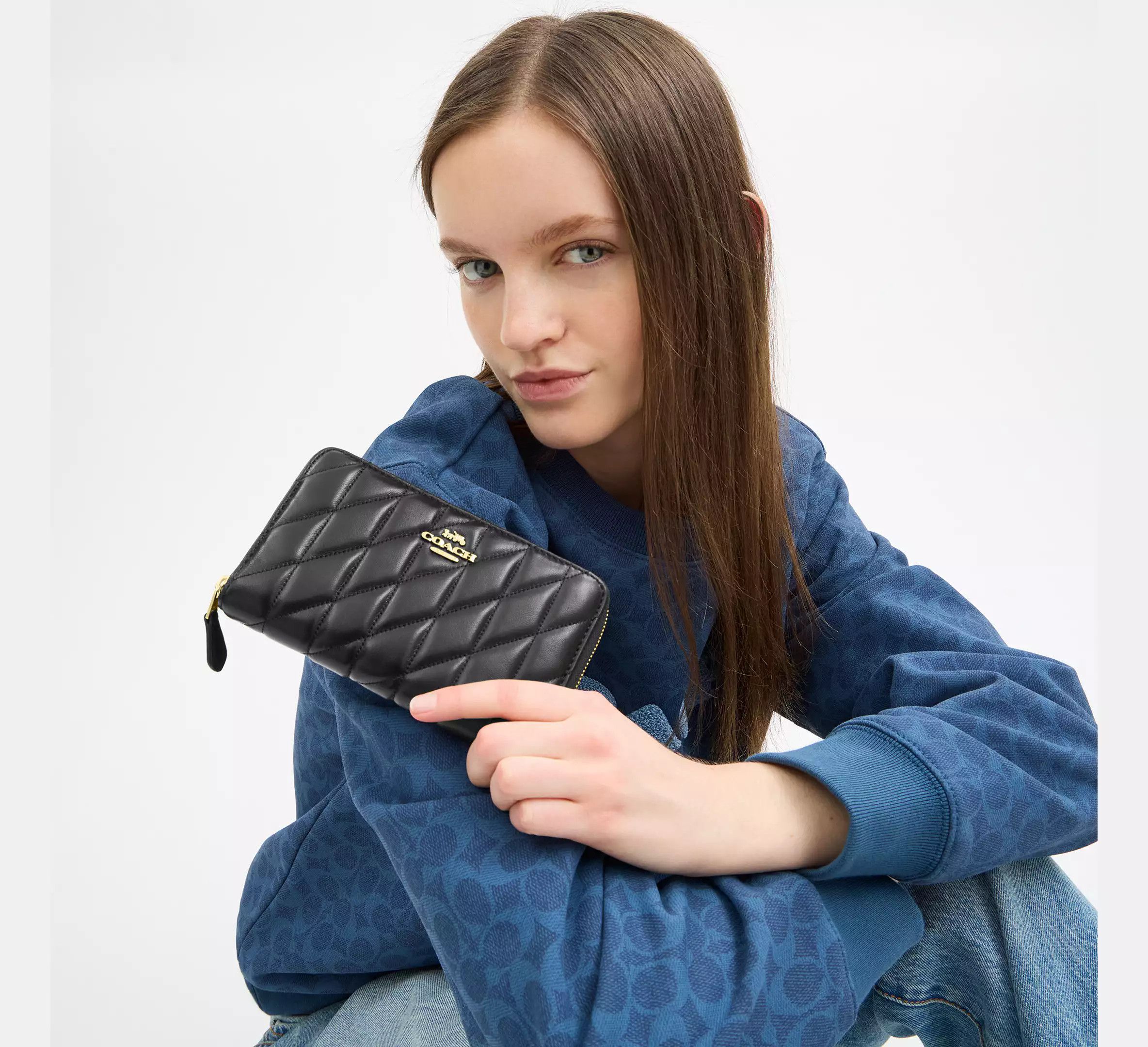 Coach Medium Id Zip Wallet With Quilting CZ339 Size ONE SIZE - 5 Thumbnail