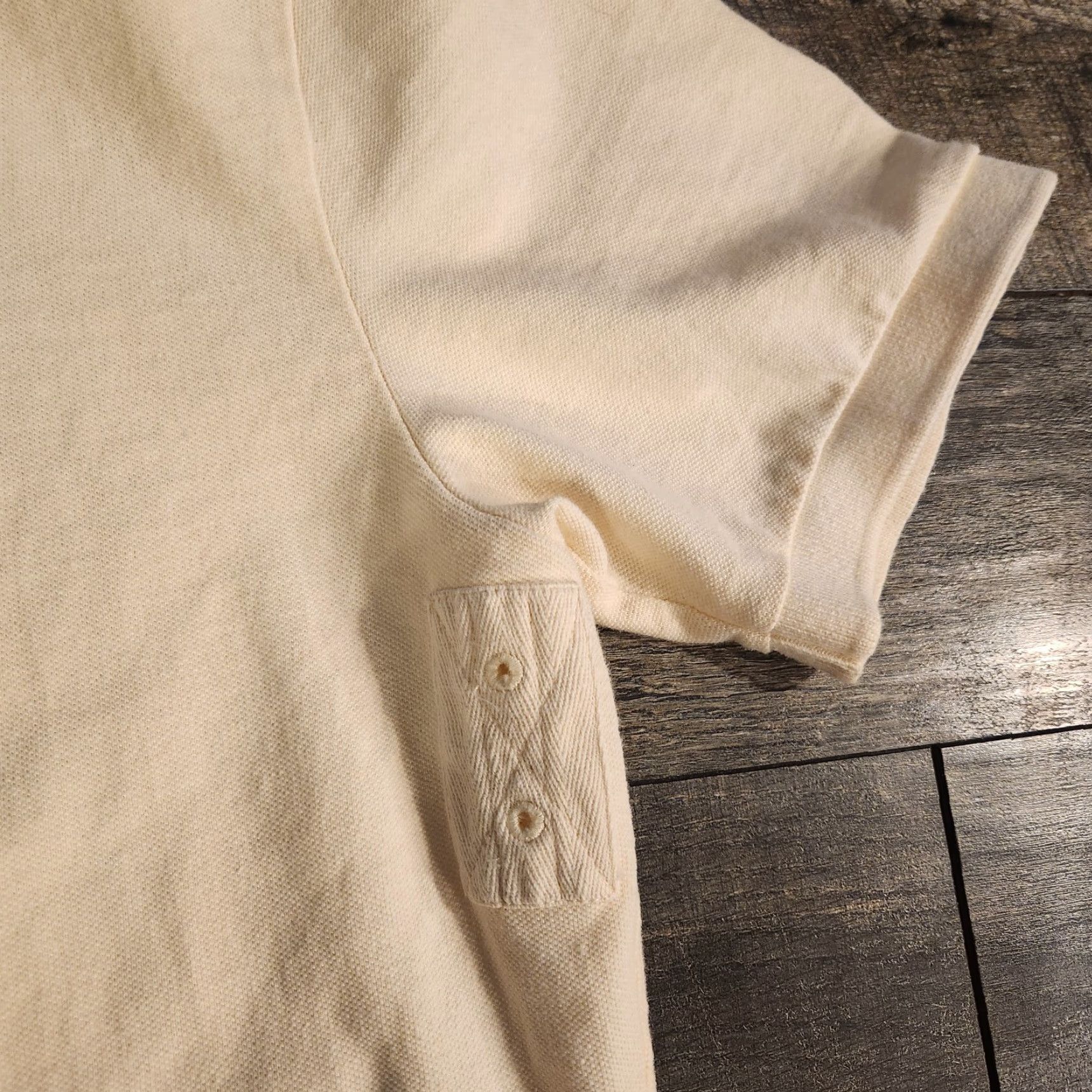 Polo Ralph Lauren VINTAGE Polo Ralph Lauren Polo USA Dry Goods Shirt Rugby Mens XL Embroidered Flag Ivory Size US XL / EU 56 / 4 - 6 Thumbnail