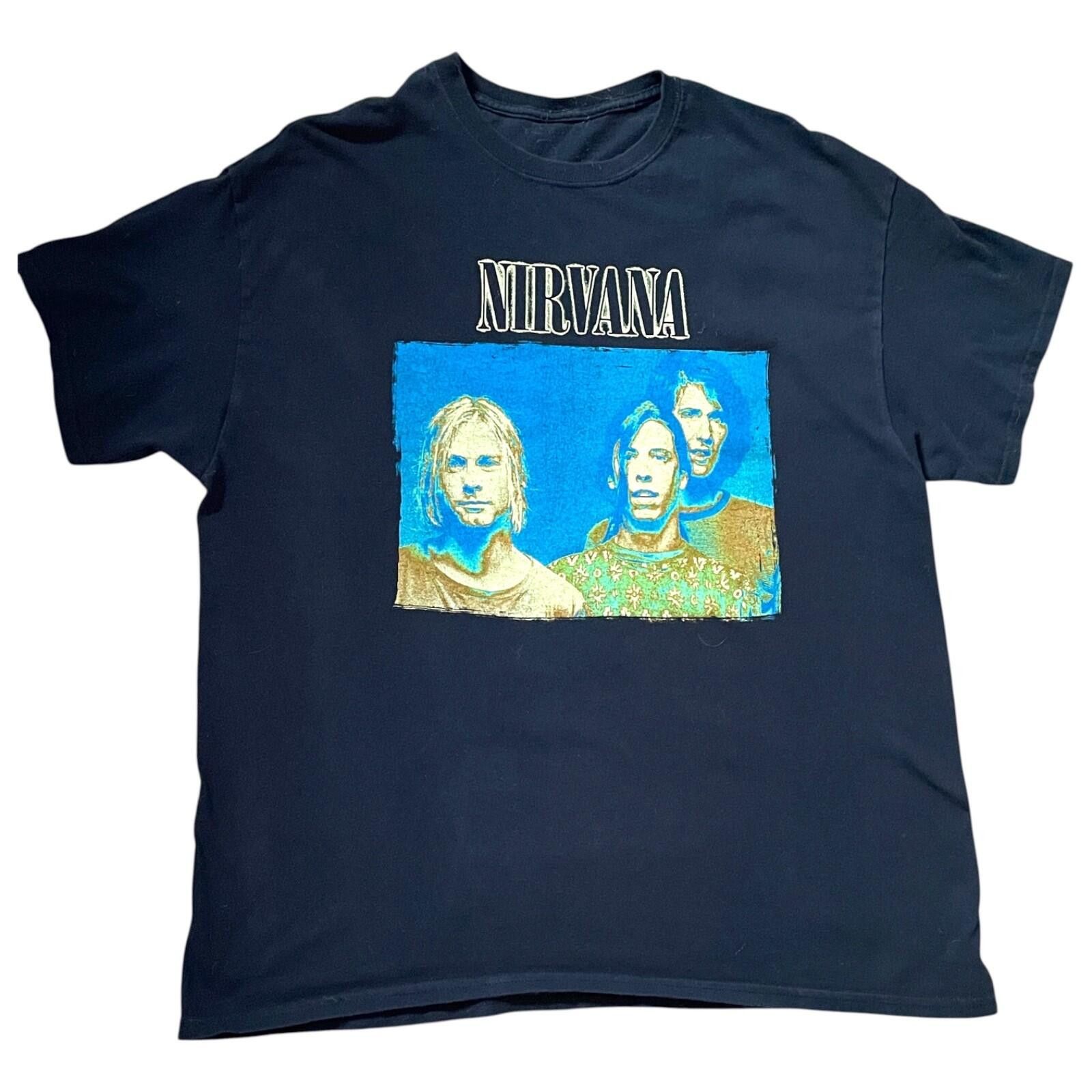 Nirvana Nirvana Erode Indigo T Shirt Mens XL Black Band Tee CLEAN! Size US XL / EU 56 / 4 - 1 Thumbnail
