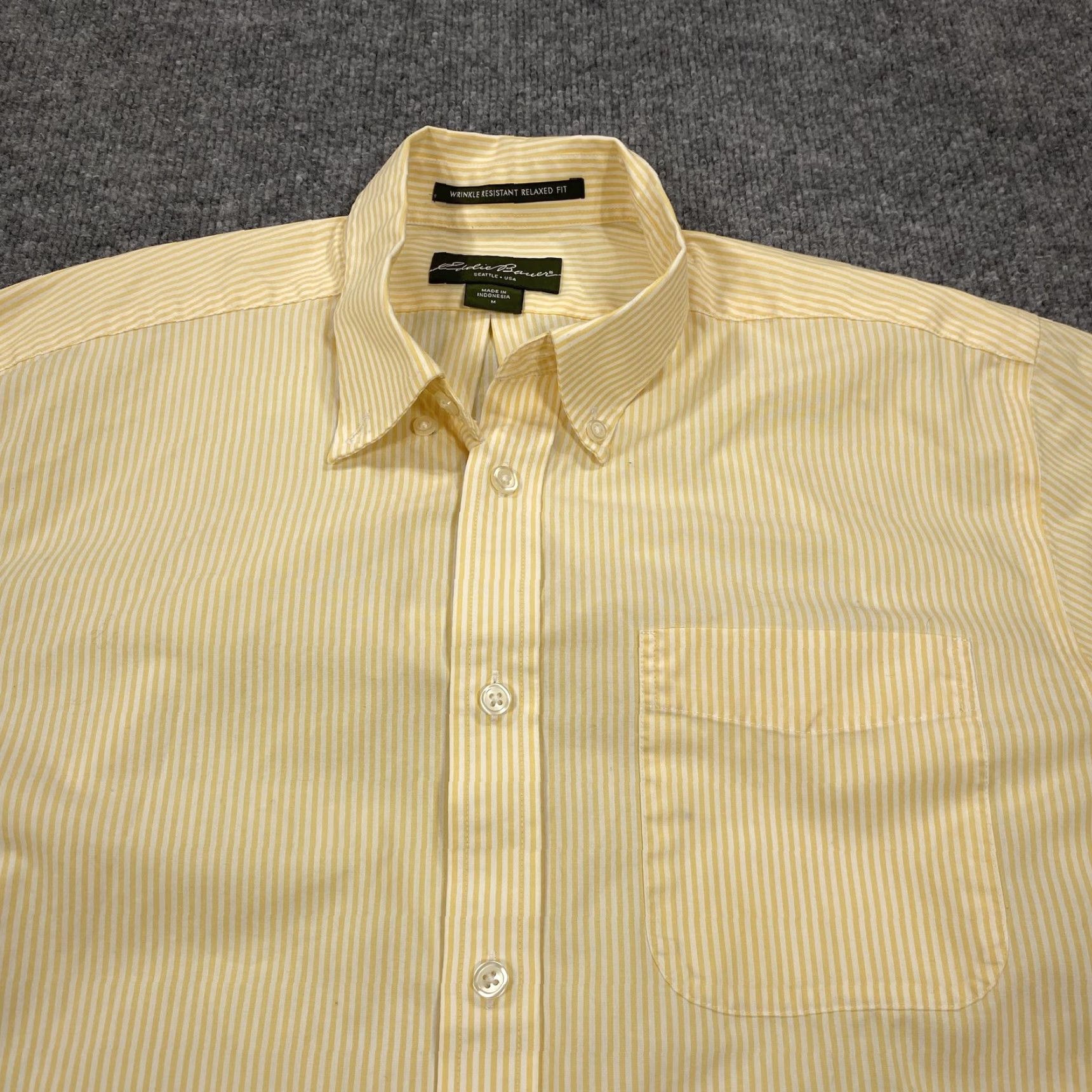 Eddie Bauer Eddie Bauer Shirt Mens Medium Yellow Striped Long Sleeve Button-Up Relaxed Fit Size US M / EU 48-50 / 2 - 2 Thumbnail
