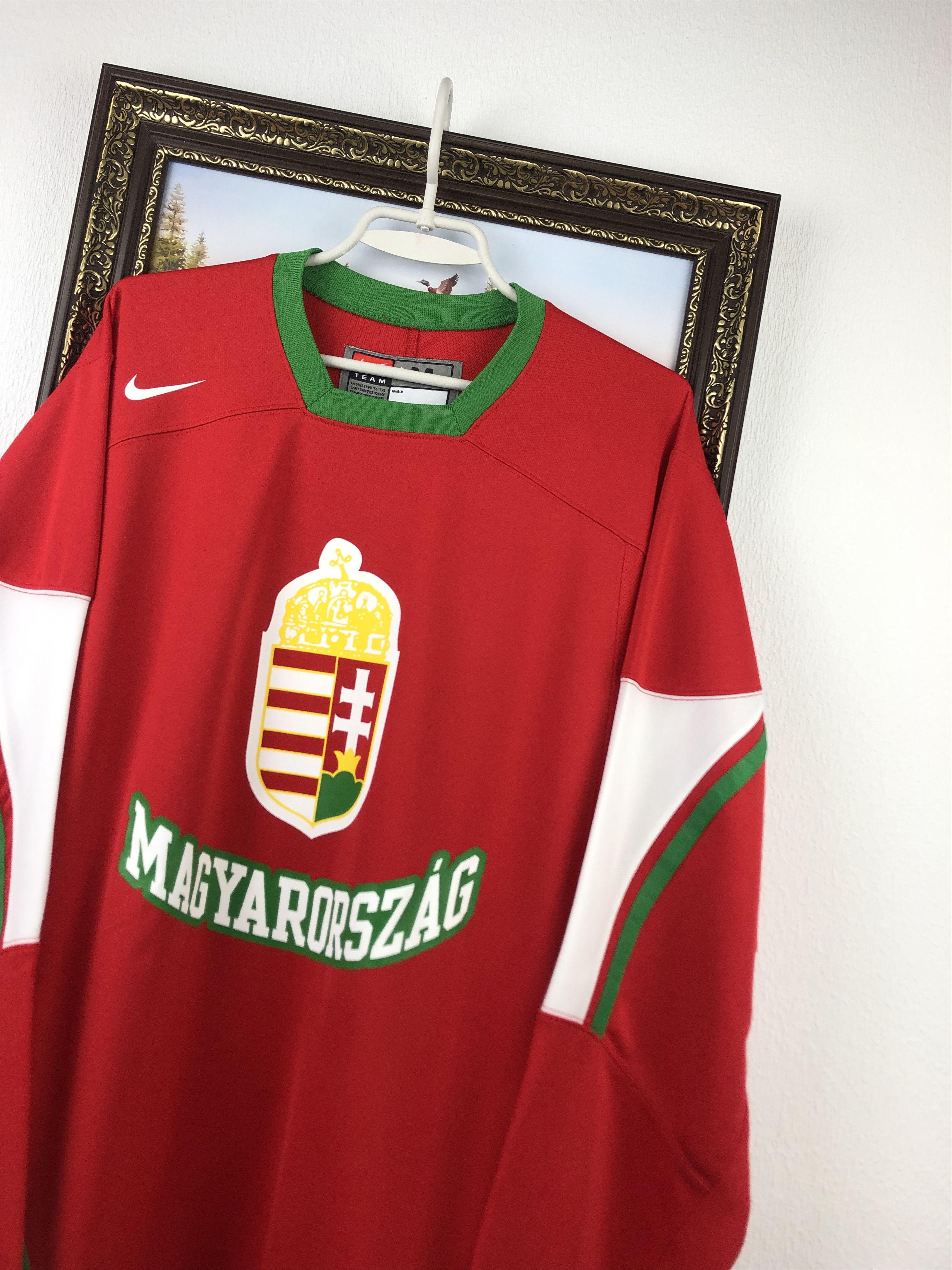 Nike Vintage Nike Team Hungary Ice Hockey Jersey Shirt Rare Size US M / EU 48-50 / 2 - 4 Thumbnail