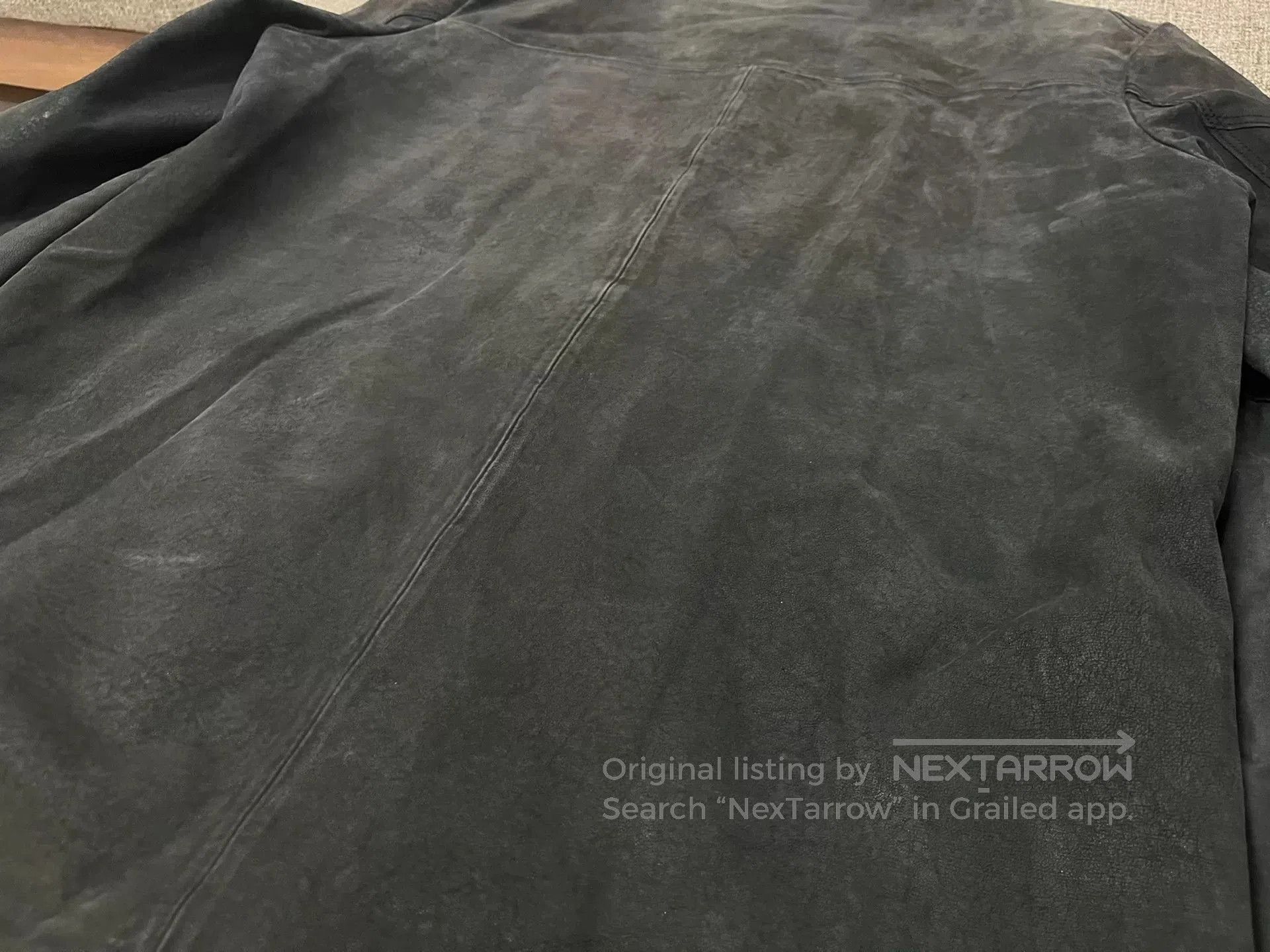 Vintage Vintage Heavy Wash Leather Jacket. Size US XXL / EU 58 / 5 - 6 Thumbnail