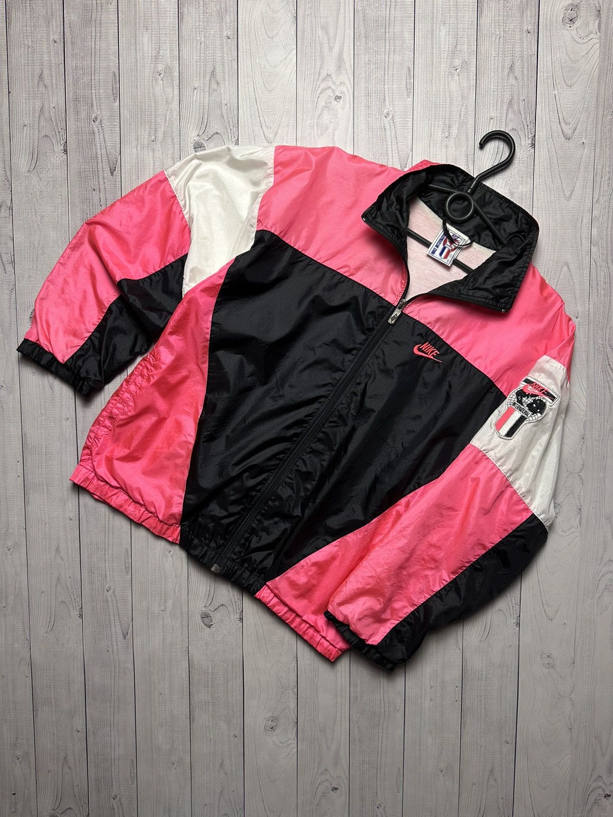 Vintage Nike multicolor light jacket size S pink/black